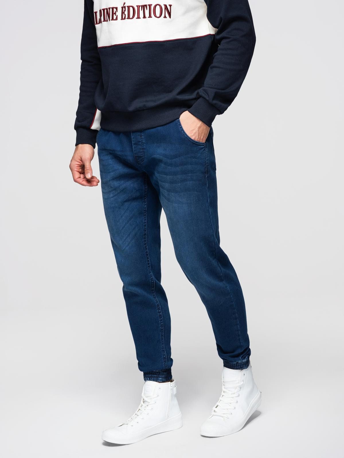 OMBRE Jeansjeggings Jeans-Jogger mit elastischem Bund