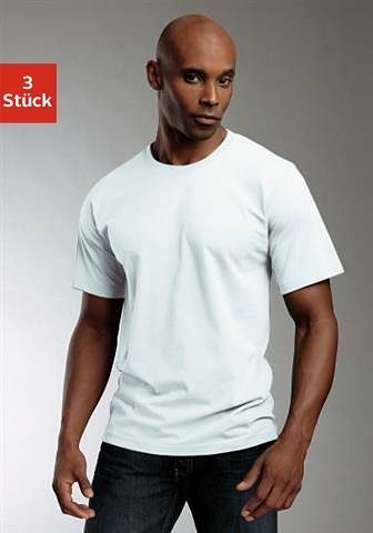 perfekt (Packung, weiß, Unterziehshirt Baumwolle rot, aus marine als 3-tlg) H.I.S T-Shirt
