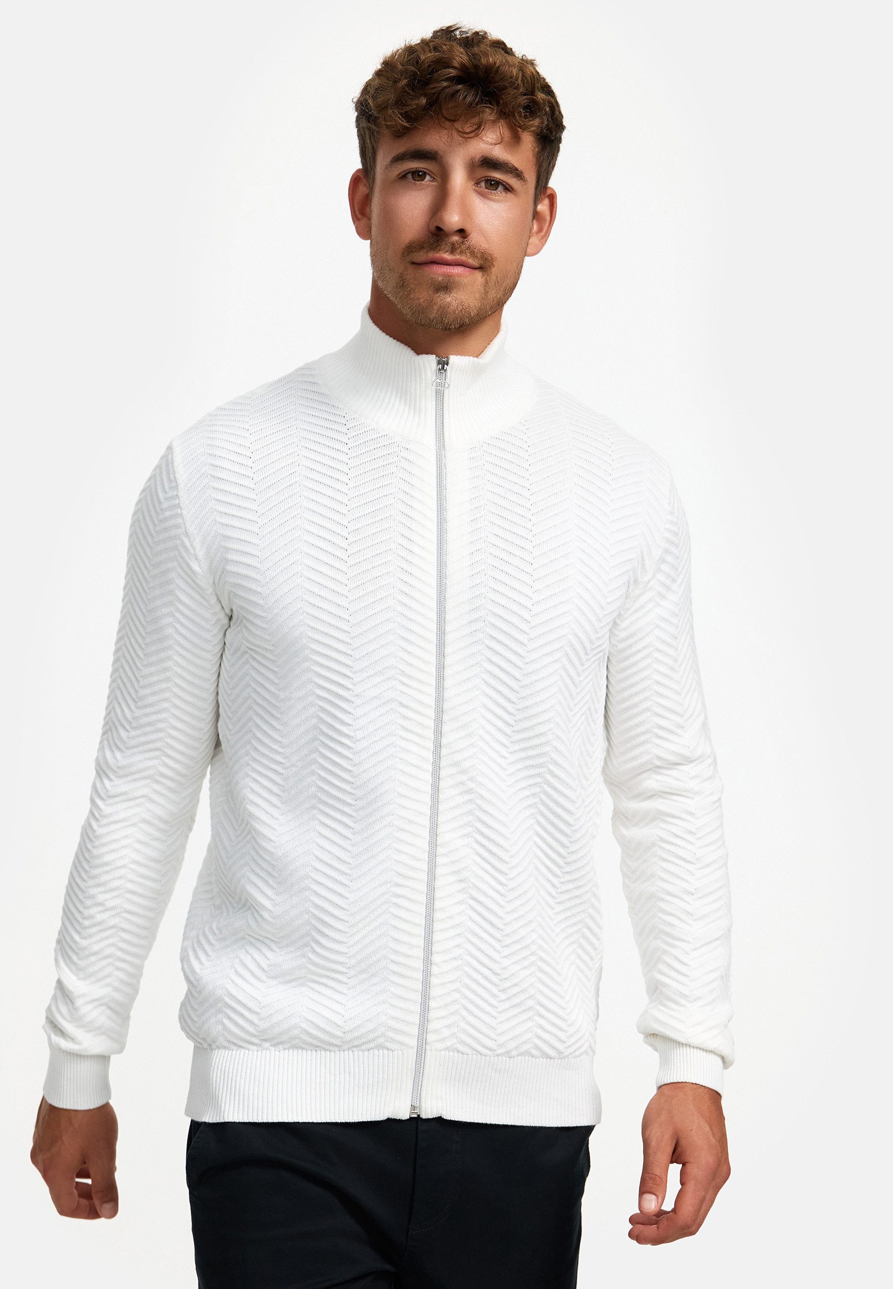 Kronstadt Strickjacke Herren KSCarlo Herrenstrickjacke Fein-Strickjacke mit Stehkragen – Bild 4 von 5