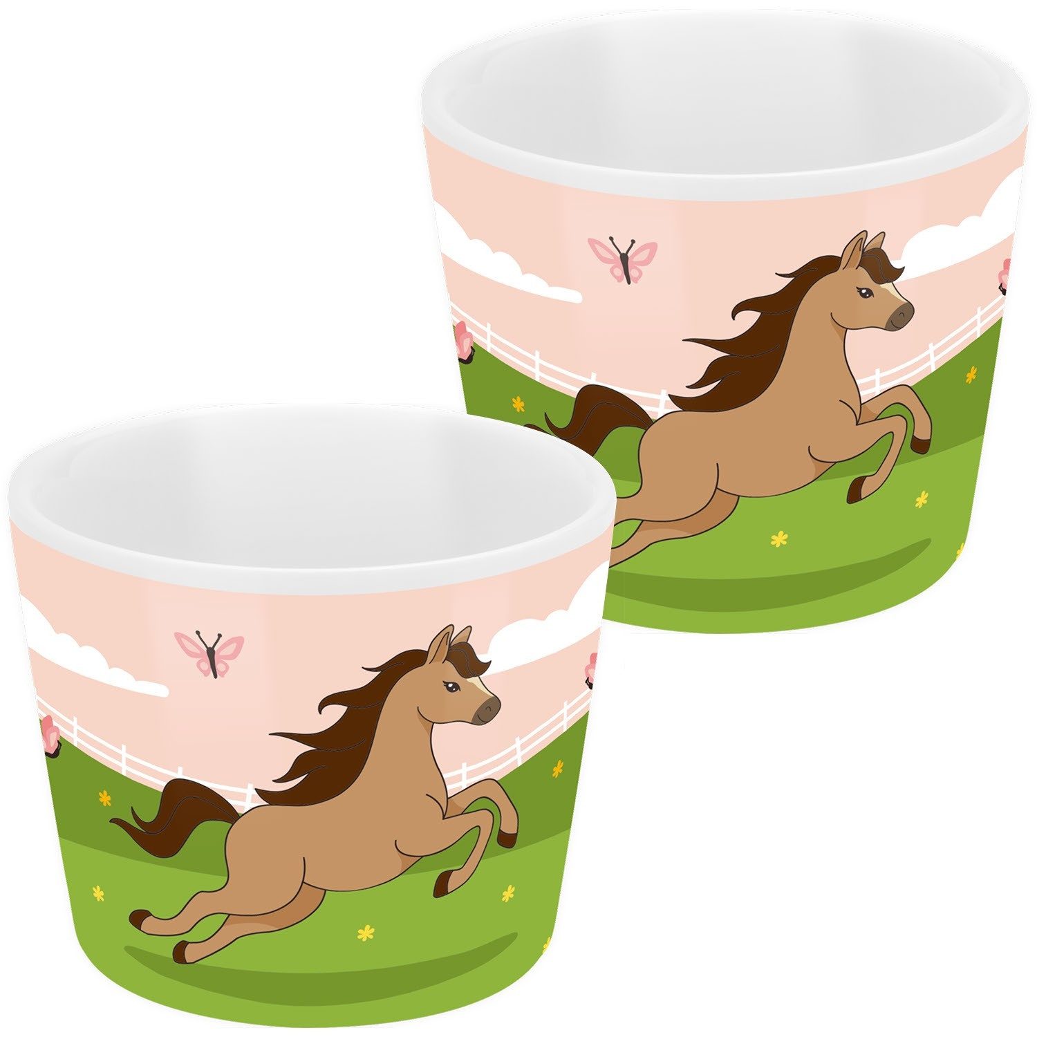 Sheepworld Eierbecher Kinder Eierbecher Porzellan Ø 5,2cm H 4,3cm Geschenk Sheepworld PFERD