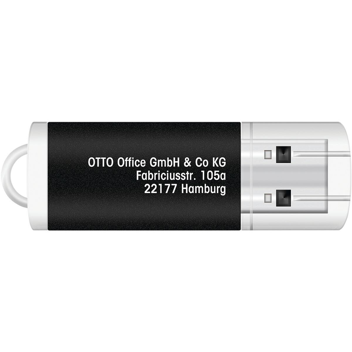 Otto Office Premium USB-Stick (Lesegeschwindigkeit 13 MB/s, mit Verschlusskappe und Schlüsselanhänger-Öse)