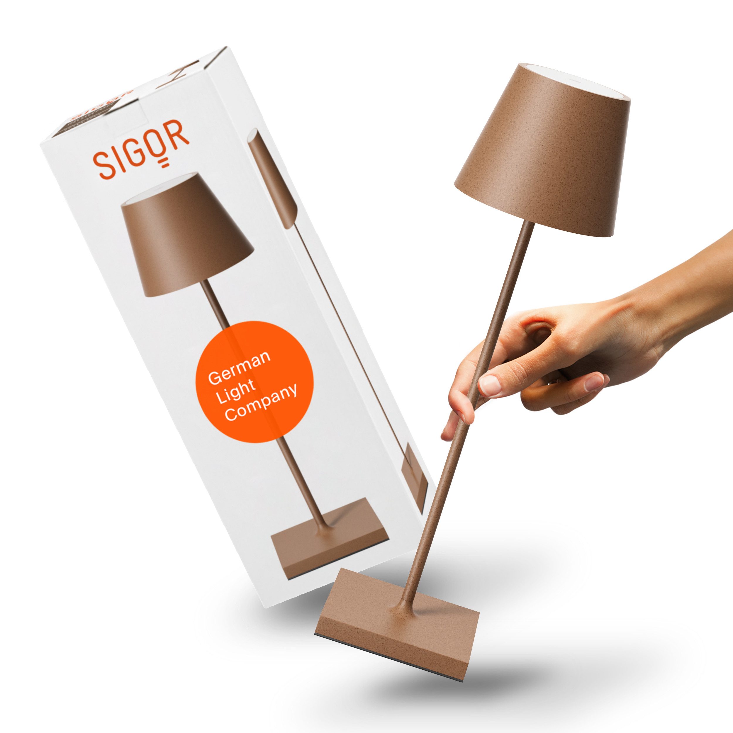 SIGOR LED Tischleuchte, Dimmbar, LED fest integriert, 2.700 + 2.200 K