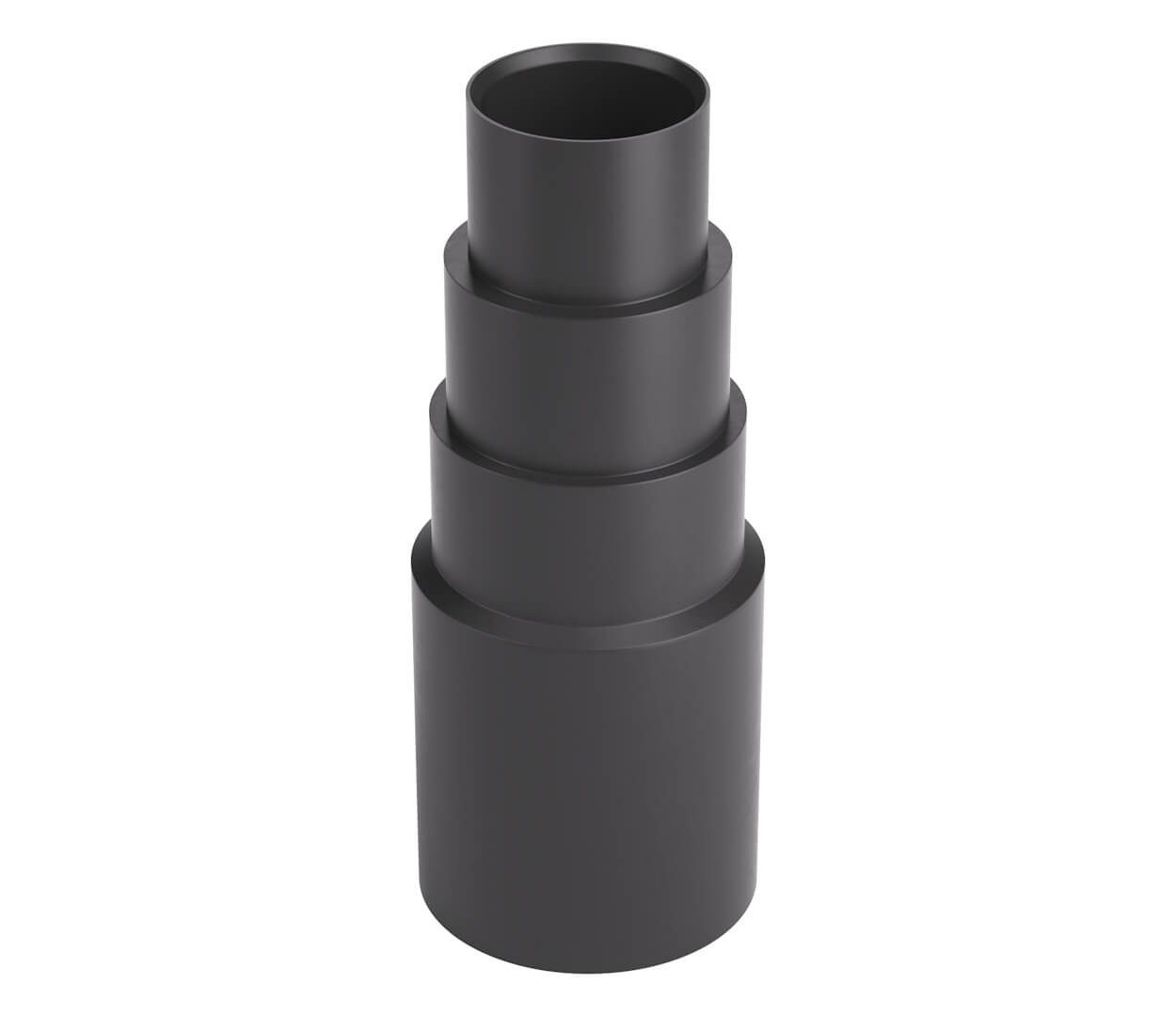 BAUHELD Staubsaugerrohr-Adapter Schwarz PVC-Gummi, Zubehör für Kärcher, Bosch, Miele, AEG, Siemens, Makita, Dyson, Festool, Vorwerk, Einhell, Mehrstufensystem, flexibel zuschneidbar