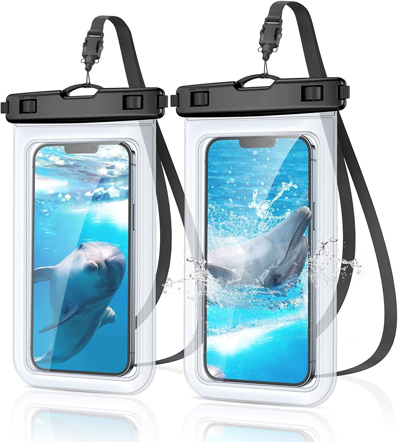 Housruse Handyhülle 2 wasserdichte Handyhüllen Beach Seaside Sling Phone  Cases