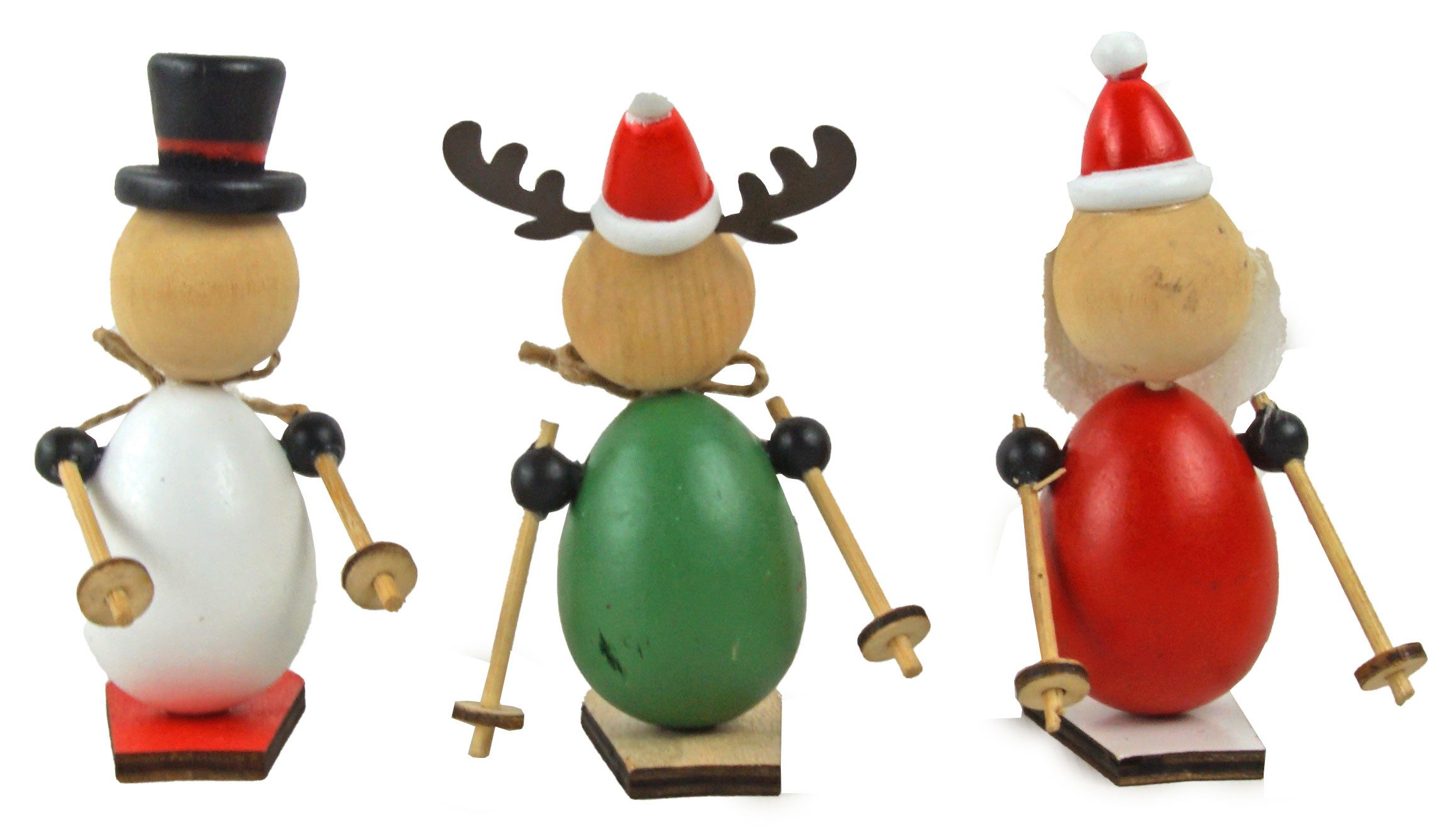Posiwio Weihnachtsfigur 3er Set Holzmännchen (3 St)