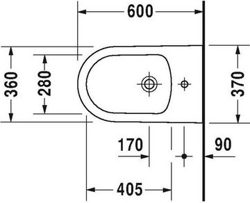 Duravit WC-Komplettset DU Stand-Bidet 600mm ME by Starck Weiß S