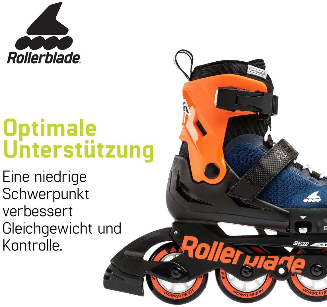 ROLLERBLADE Inlineskates ROLLERBLADE MICROBLADE Inline Skate midnight blue/warm orange