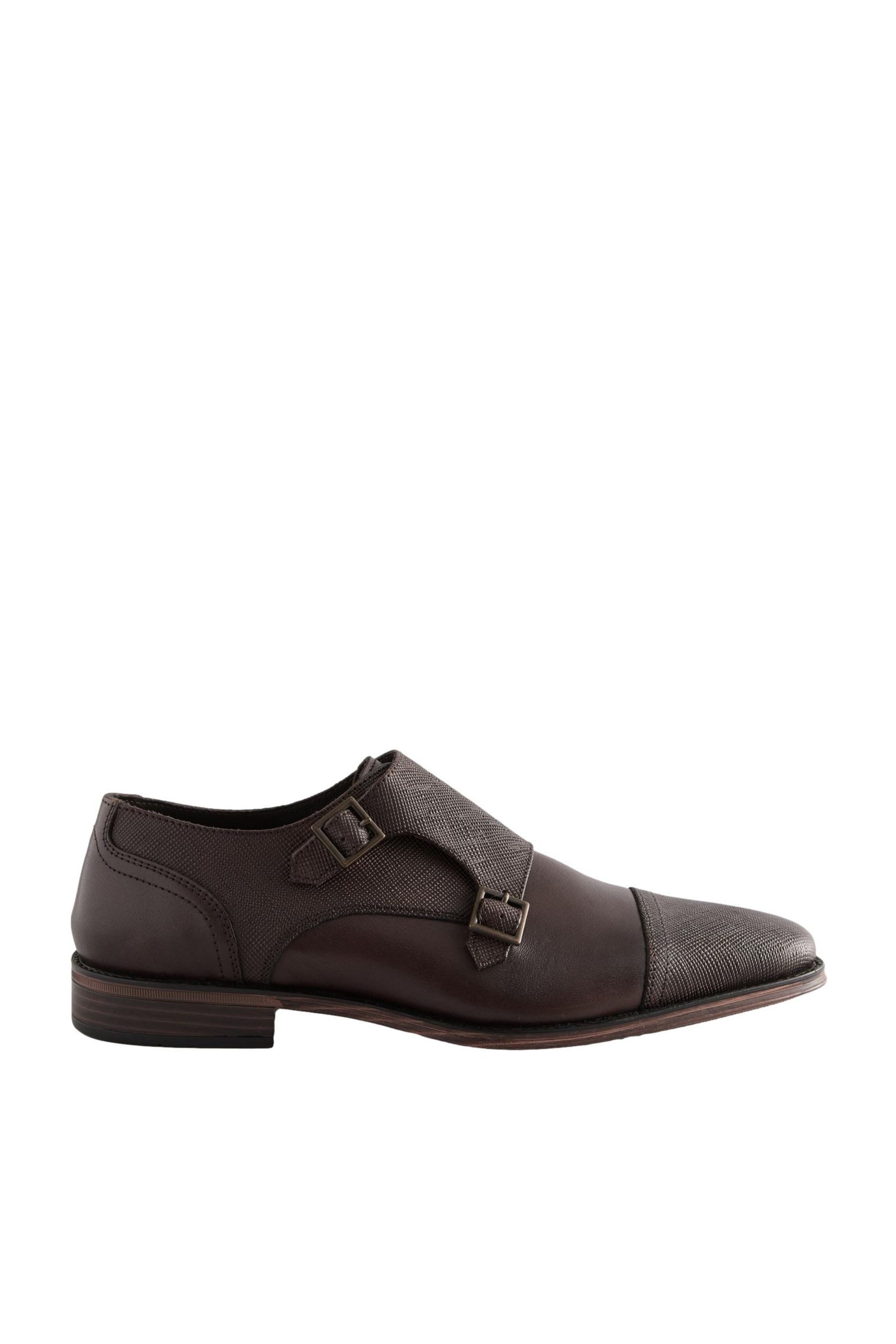 Next Monkstraps aus Saffiano-Leder mit Doppelschnalle günstig online kaufen