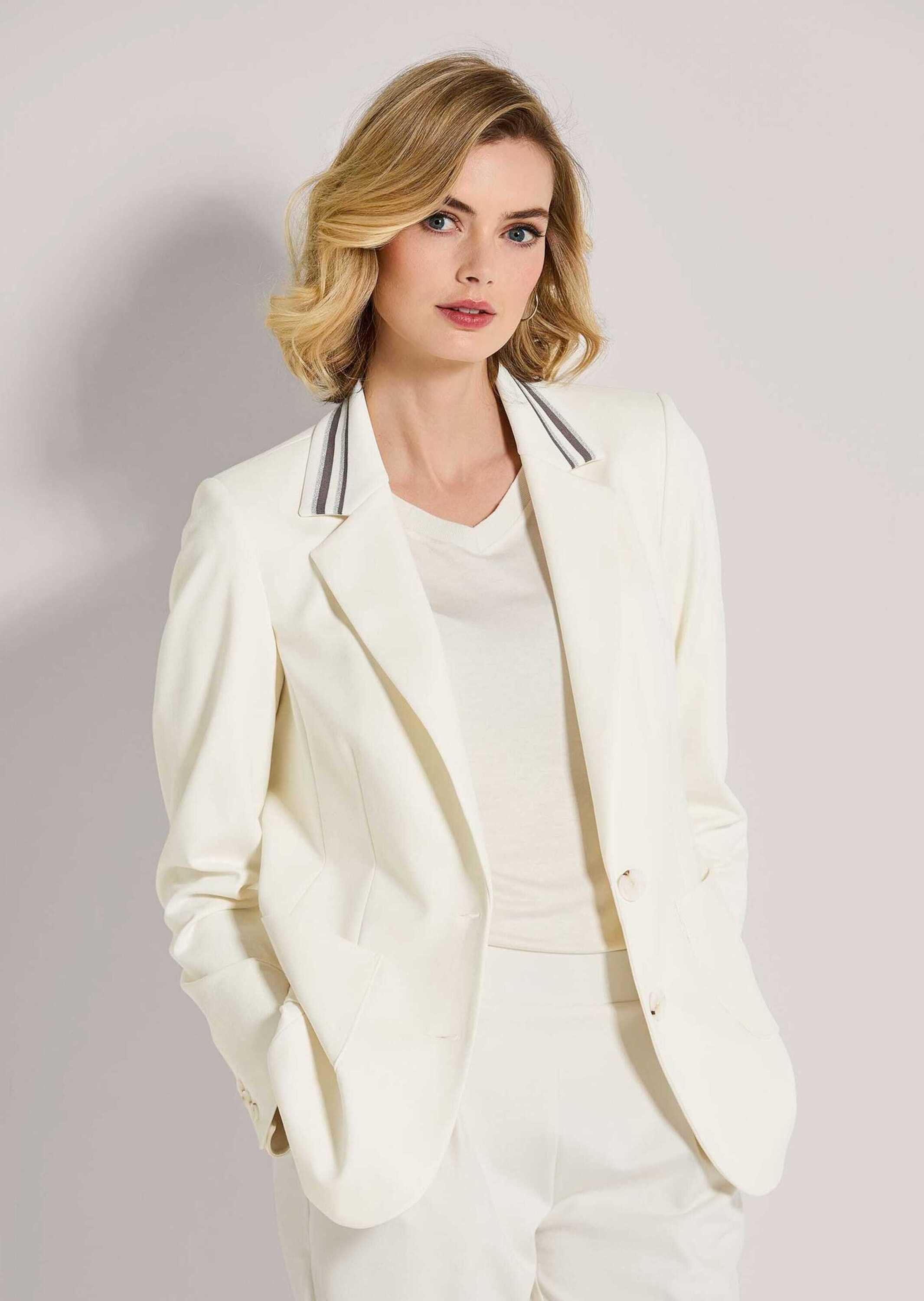 Kurzblazer Langer Jersey-Blazer mit Futter