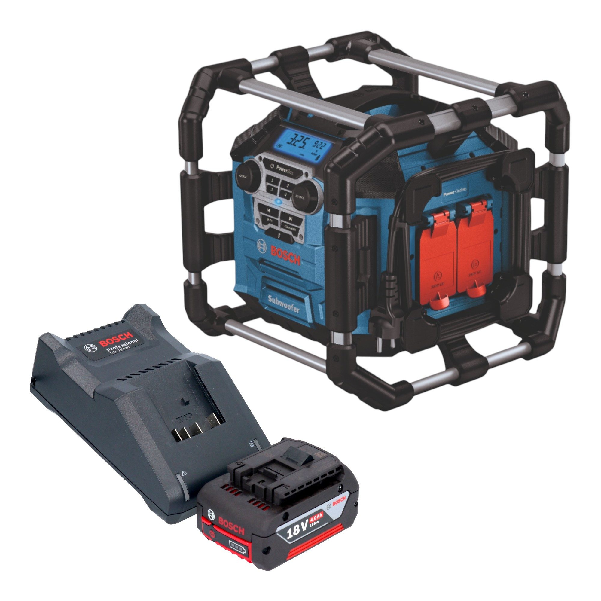 Bosch Professional GPB 18V-5 C Professional 18 V Bluetooth + 1x Akku 4,0 Ah + Ladegerät Baustellenradio