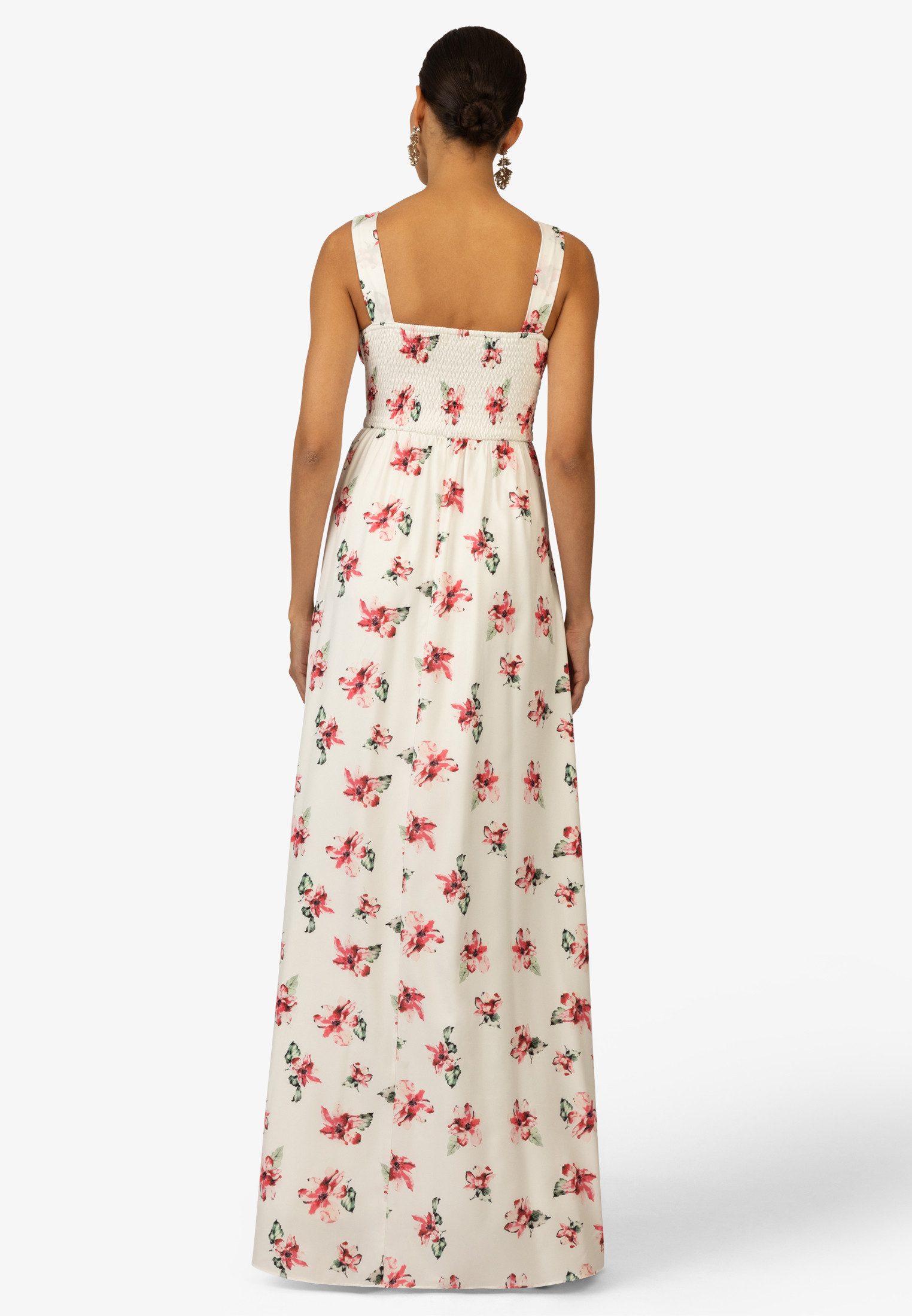 Kraimod Abendkleid mit Raffung und Blumenprint