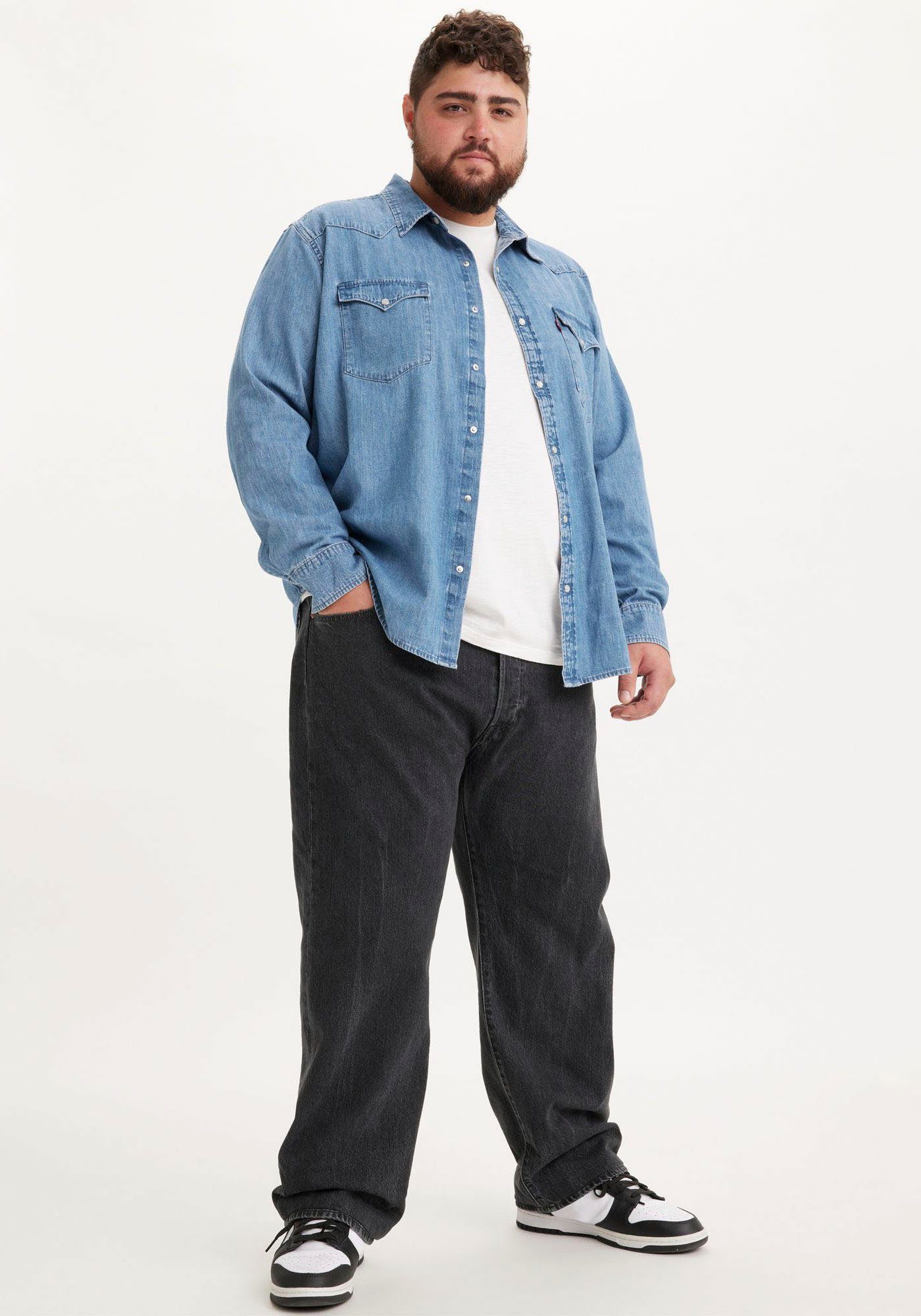 Straight-Jeans LEVI'S®ORIGINAL 501® WORN IN Levi's® B&T Plus BLACK