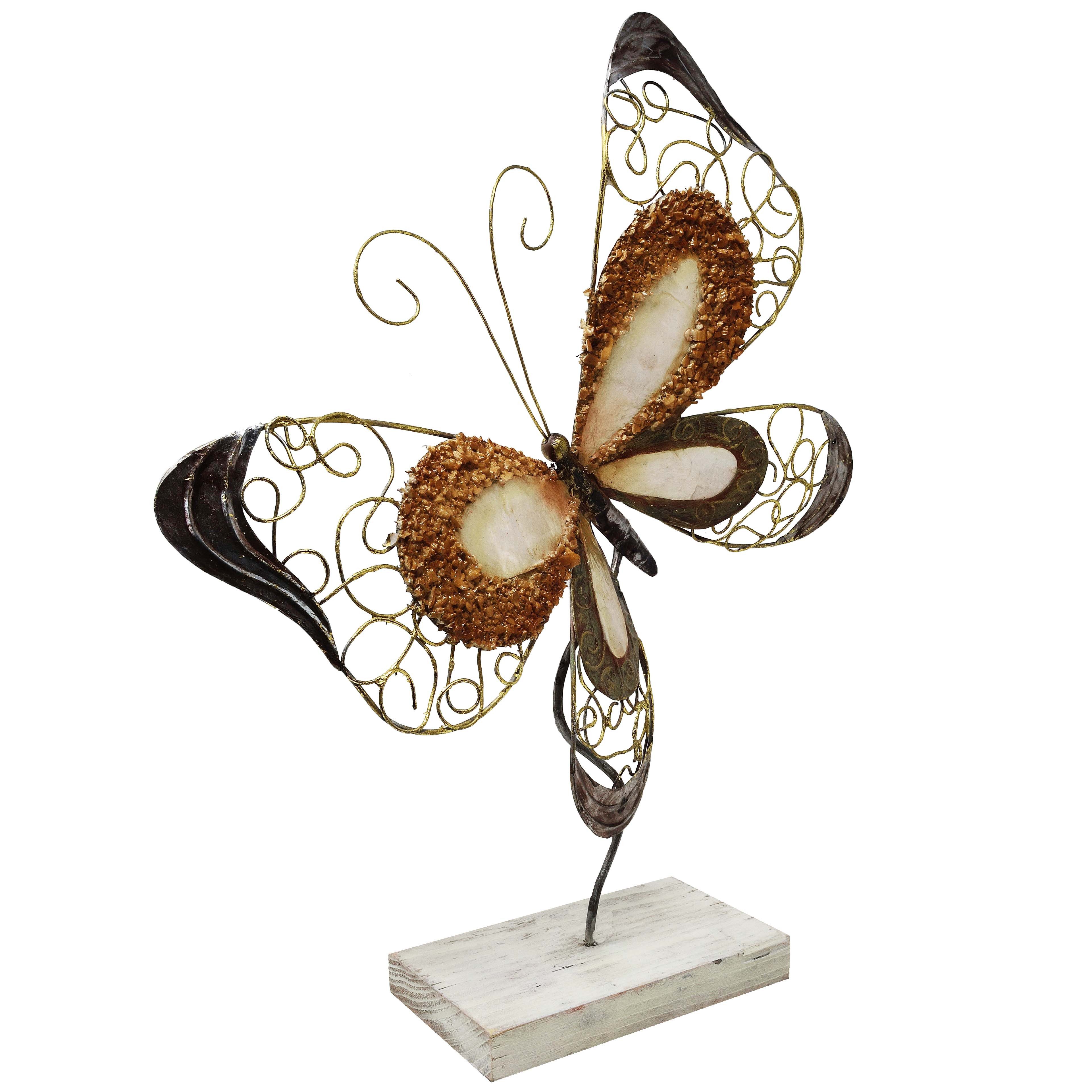 MystiCalls Dekofigur Dekofigur Schmetterling - Tier Metallfigur Geschenk Dekorationsobjekt (1 St), Sammelfigur, Sammlerfigur, Designerfigur, Dekofigur, Dekorationsobjekt