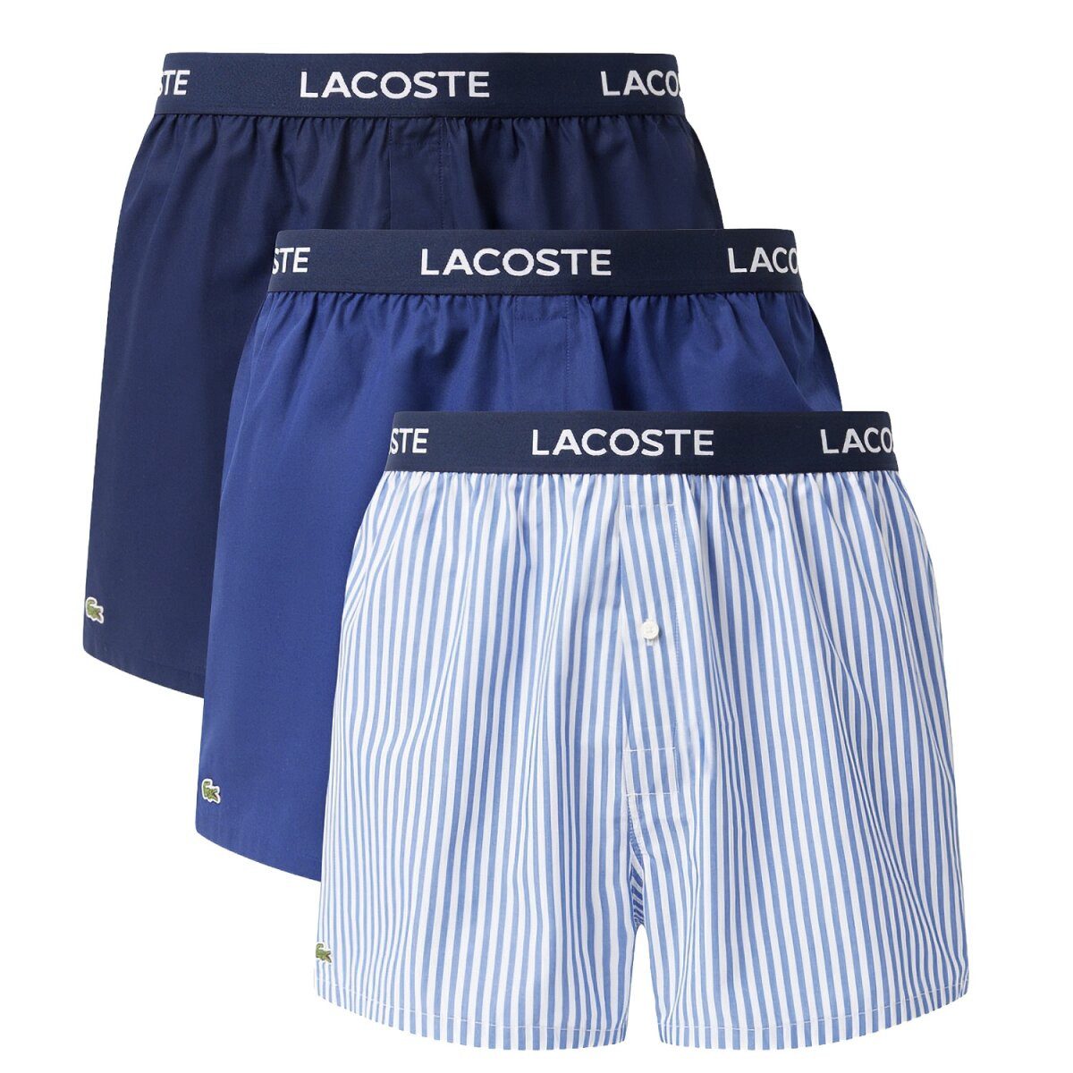 Lacoste Boxer Lacoste Woven Boxer 3er Pack Croc Logo