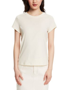 Esprit T-Shirt Logo-T-Shirt mit Rundhalsausschnitt aus Baumwolle (1-tlg)
