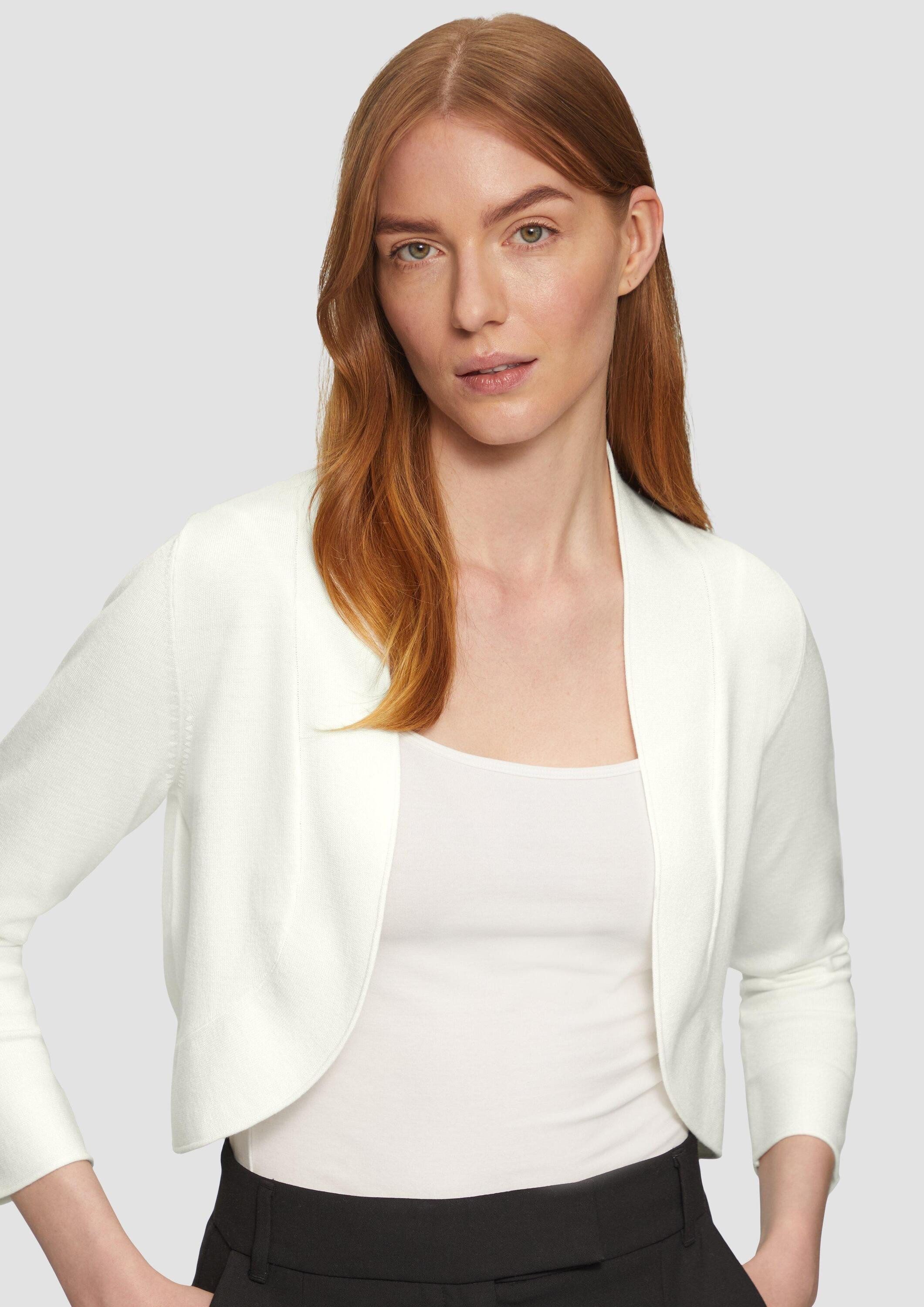 s.Oliver Cardigan Strickjacke Bolero mit 3/4-Ärmeln günstig online kaufen
