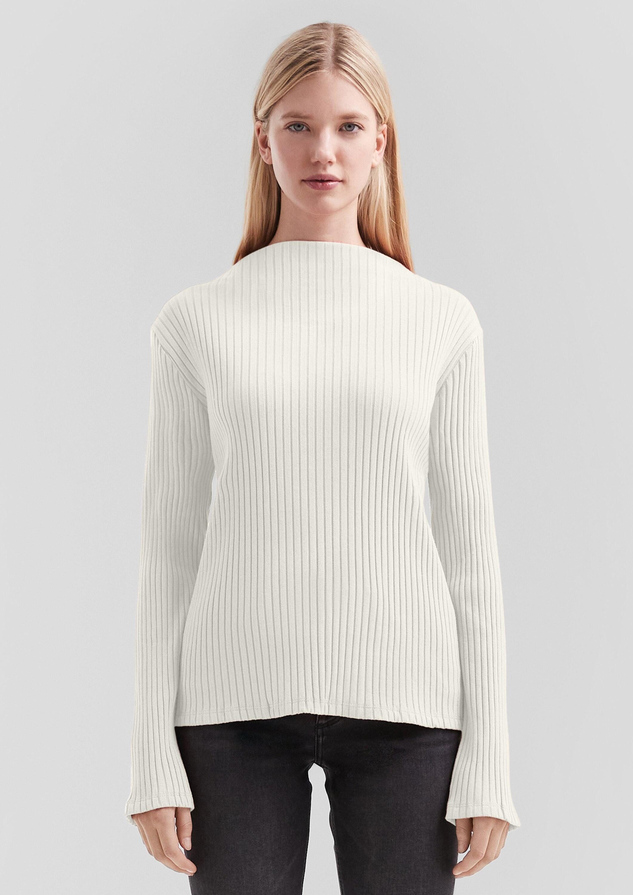 QS Langarmshirt T-Shirt Geripptes Langarmshirt mit günstig online kaufen