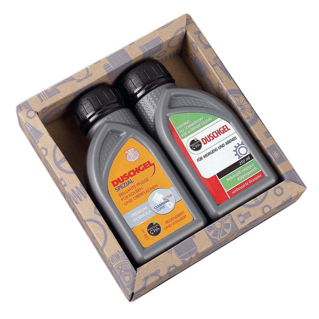 Herz & Heim Duschgel Motoröl als lustiges Geschenk Set für Männer & Schrauber