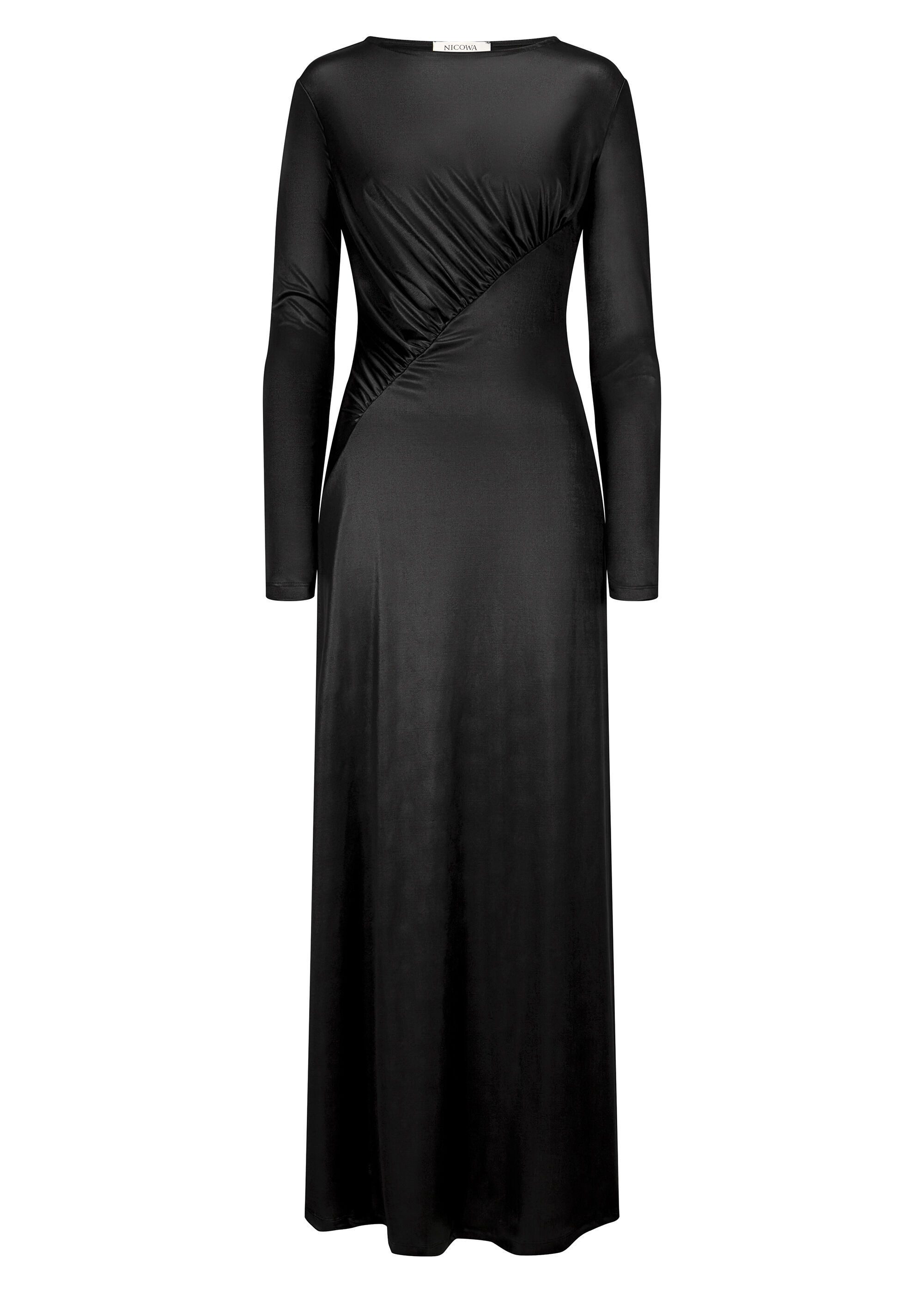 Nicowa Abendkleid EWELIO (1-tlg) aus Metallic-Jersey mit diagonaler Raffung günstig online kaufen