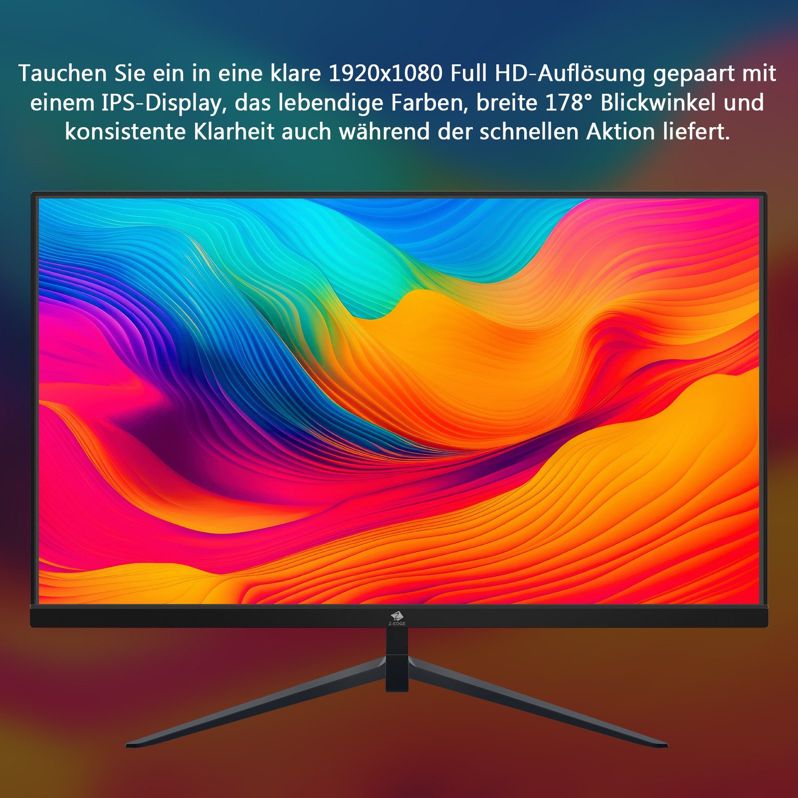 Z-EDGE 24.5" 300Hz (DP) IPS FHD LED 1ms 300cd/m² 16:9 Gaming-Monitor (62,2 cm/24.5 ", 1920 x 1080 px, Full HD, 1 ms Reaktionszeit, 300 Hz, IPS)
