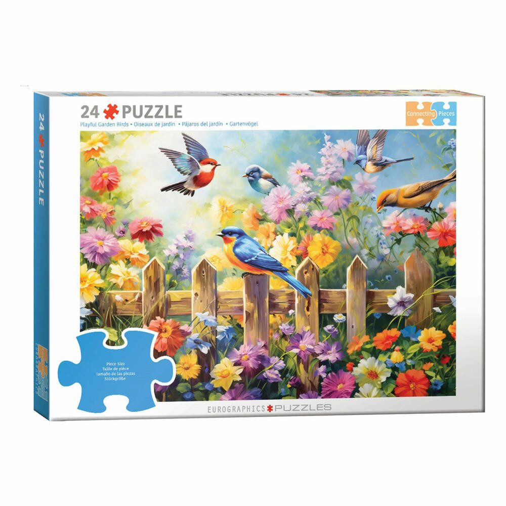 EUROGRAPHICS Puzzle Gartenvögel- Lauai, 24 Puzzleteile