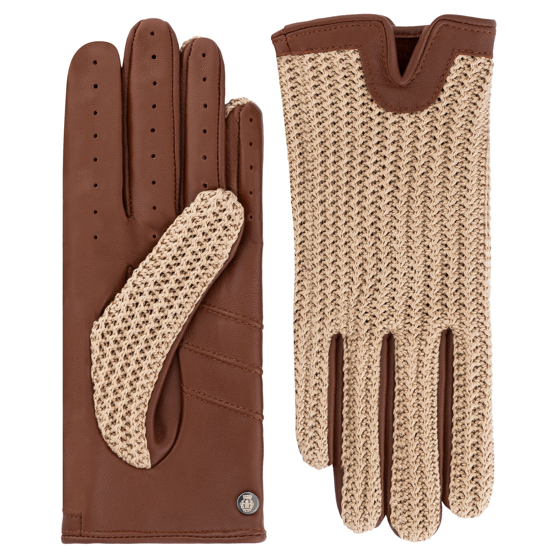 Roeckl Lederhandschuhe SANREMO Crochet Fingerhandschuhe mit Touch Funktion günstig online kaufen