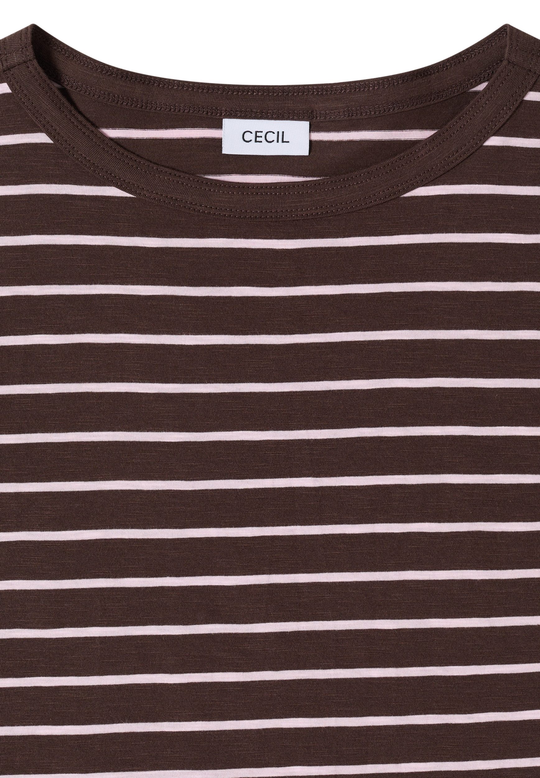 CECIL Kurzarmshirt NOS Striped Slubyarn Shirt günstig online kaufen