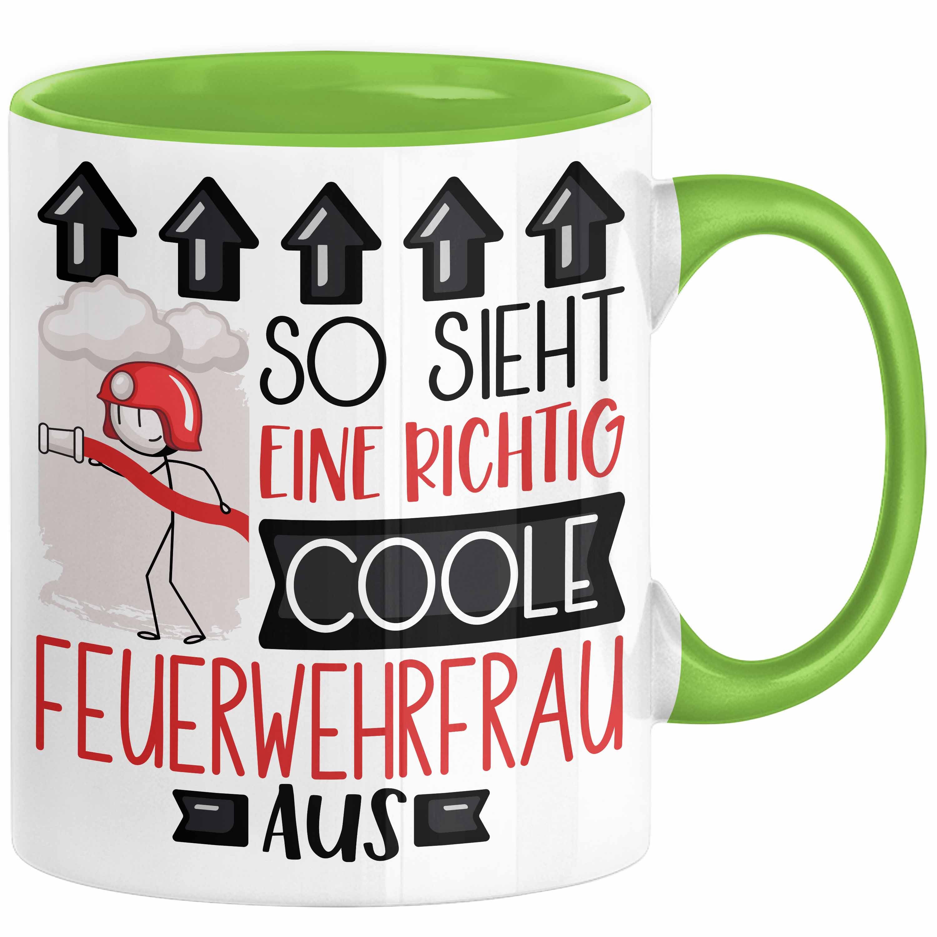 Tasse Feuerwehrfrau Geschenk Tasse Geschenkidee für Feuerwehrfrau Geburtstag