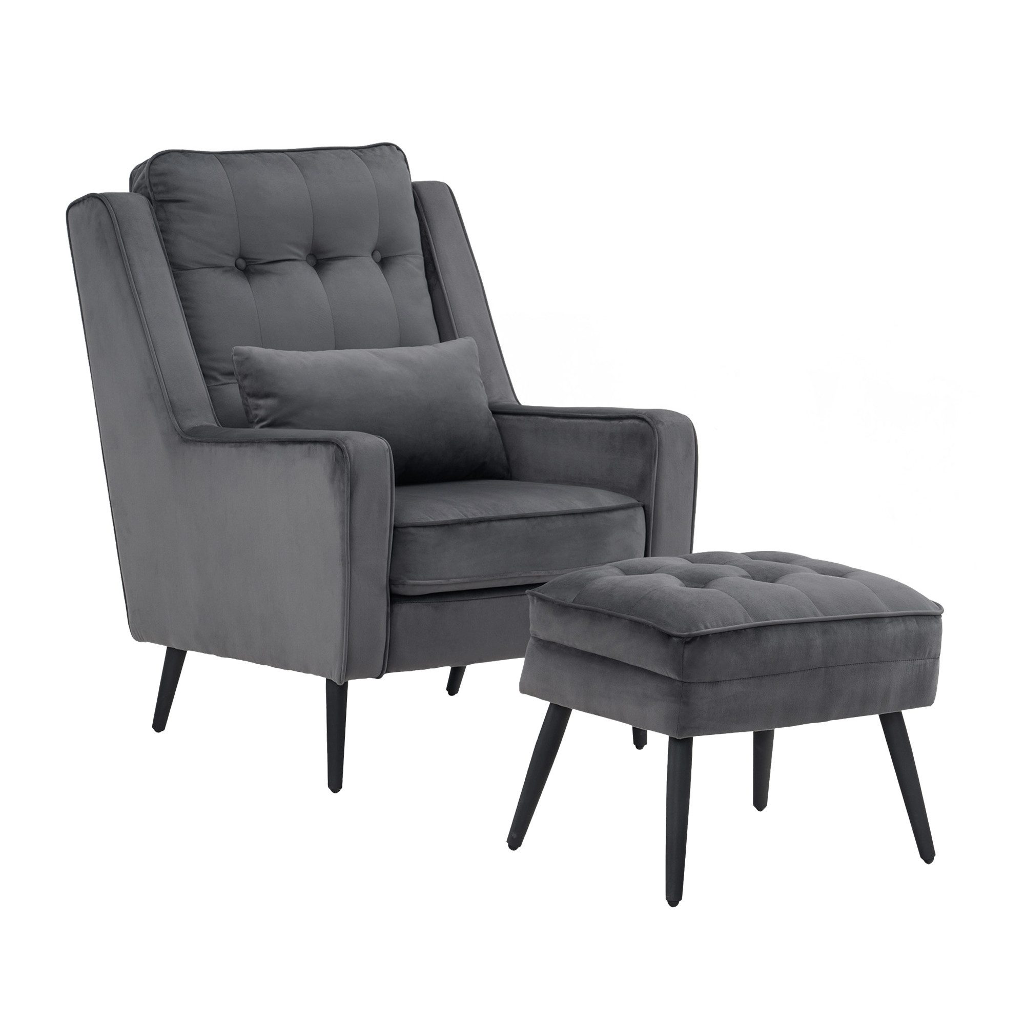 MCombo Ohrensessel MCombo Ohrensessel mit/ohne Hocker 7277, Chestersield Se günstig online kaufen