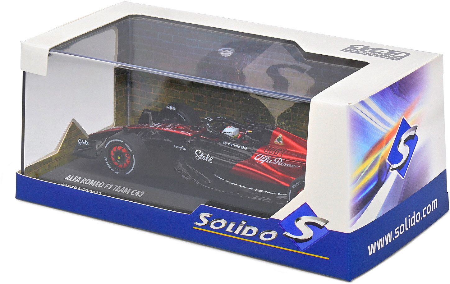 Modellauto Modellauto 1:43 Alfa Romeo Formel 1 C43 Bahrein GP 2023 rot S4317901