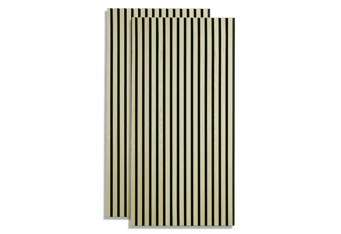 Thumbnail - Homestyle4u Wandpaneel 60x60/60x120 cm 1/2/4 Akustikpaneelee Holz Hell Beige Schallschutz, (Set, 2 Akustikpaneele, 2-tlg...
