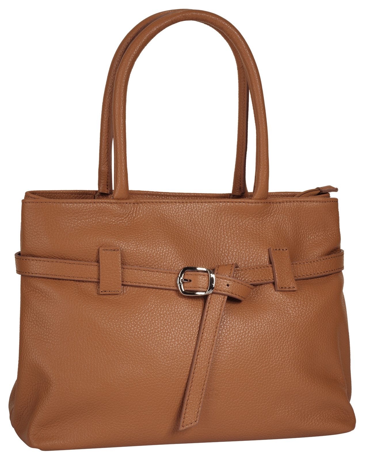 Cluty Henkeltasche, echt Leder, Made in Italy