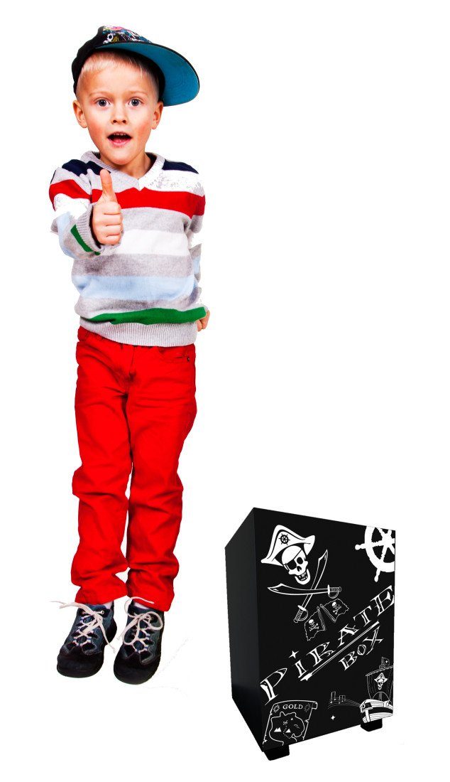 Baff Cajon Baff Pirat Kinderhocker Cajon für Kinder Piratenhocker Hocker 38