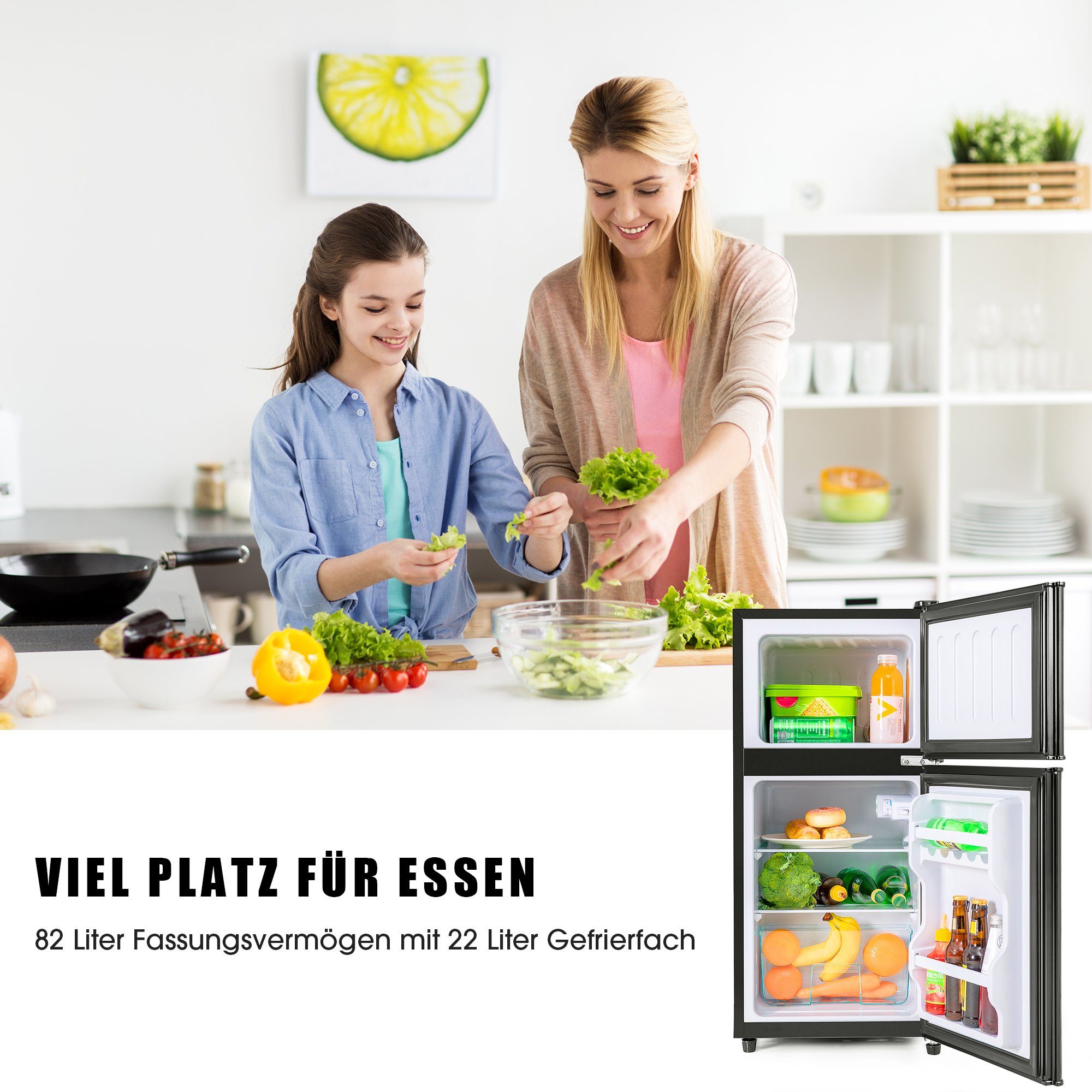 Ulife Table Top Kühlschrank 42 hoch, breit, BCD-86, 60L, 87 cm cm -27° ∽ 13°