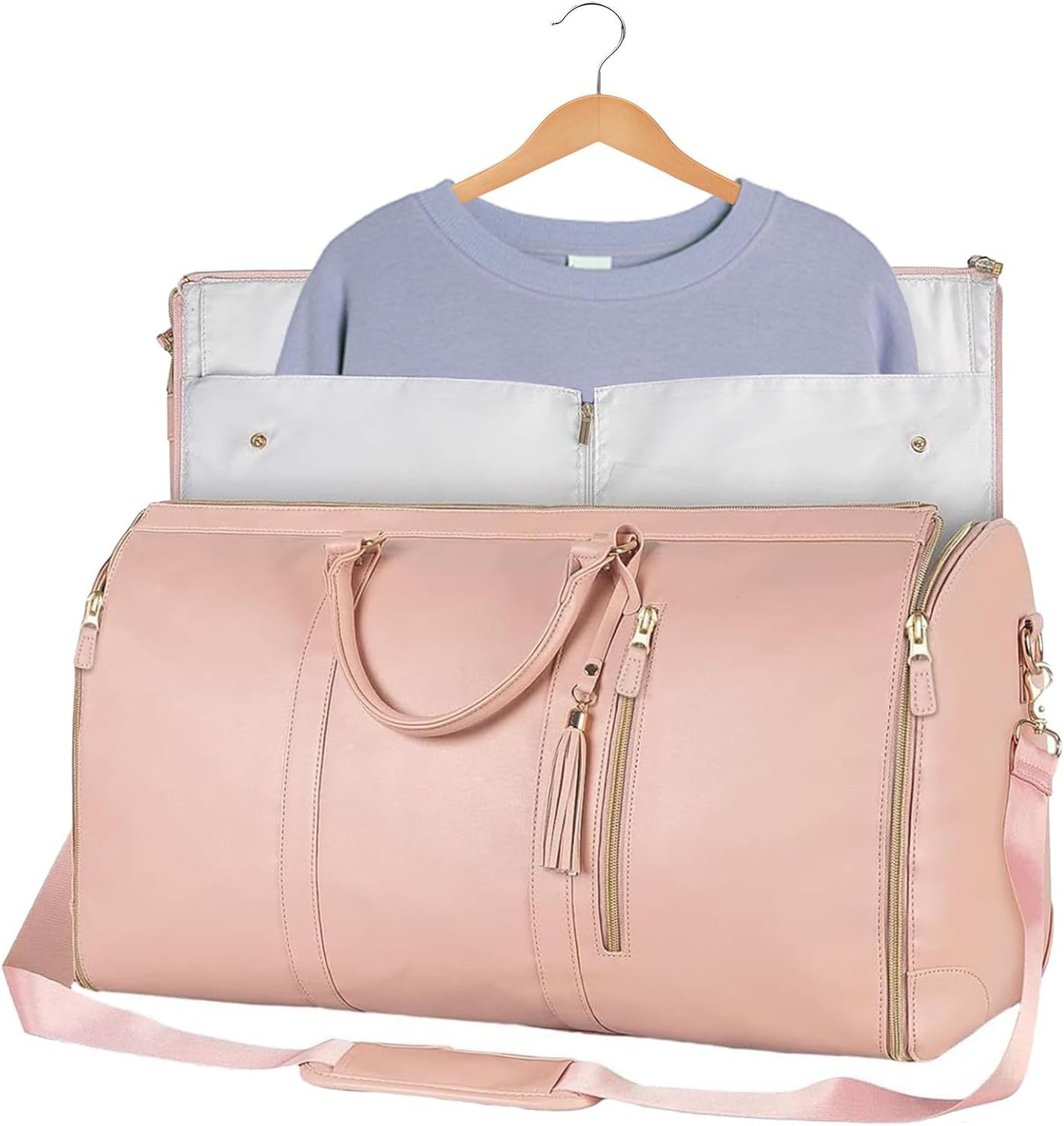 Coonoor Schultertasche Faltbare Reisetasche aus Leder,Wasserdichter Reisetaschen