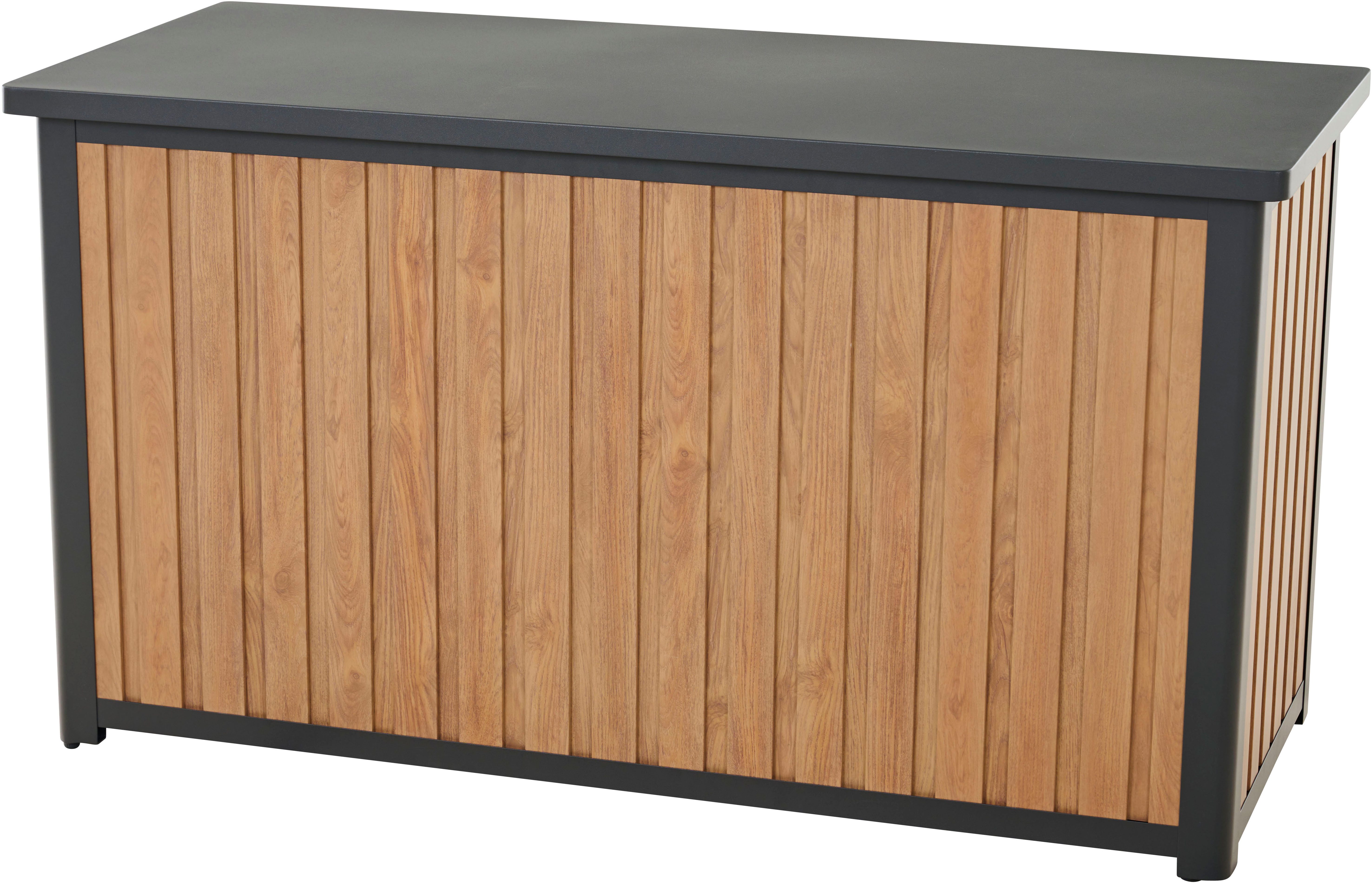 Siena Garden Kissenbox, Gestell aus Aluminium, 135x59x75cm woodlook