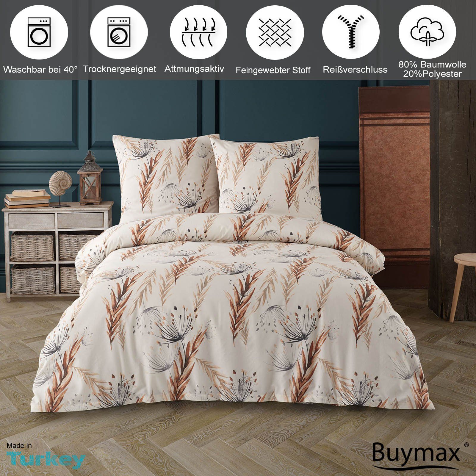 Buymax Bettwäsche Ceila, Baumwollmischung, 2 teilig, Bettbezug-Set 155x220 günstig online kaufen