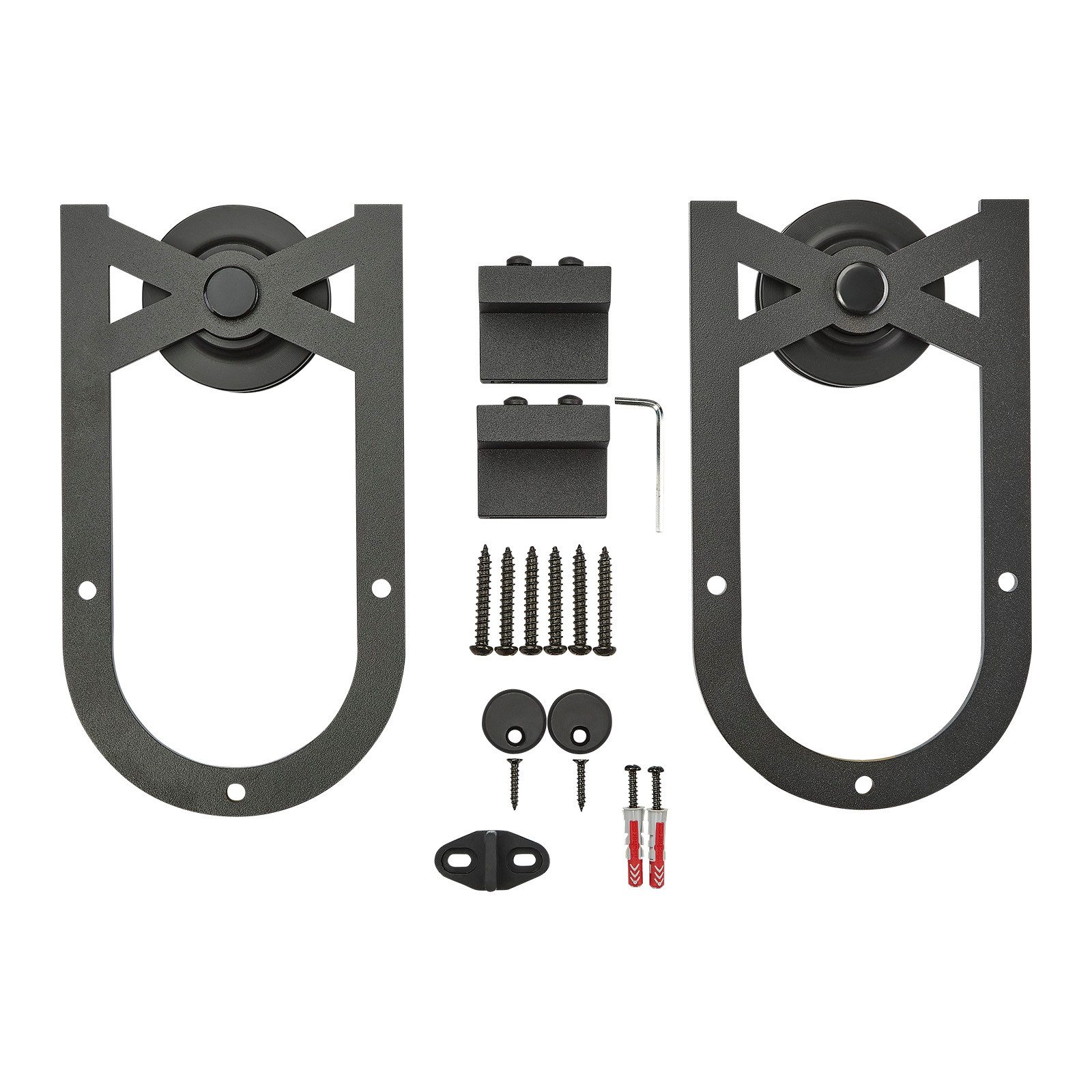 SO-TECH® Türbeschlag Schiebetürführung Baukastensystem Schiene 2-3,36m Laufrollen, Rollen-Set SOLEA Ø 70 mm für Schiebetüren, Seitenmontage