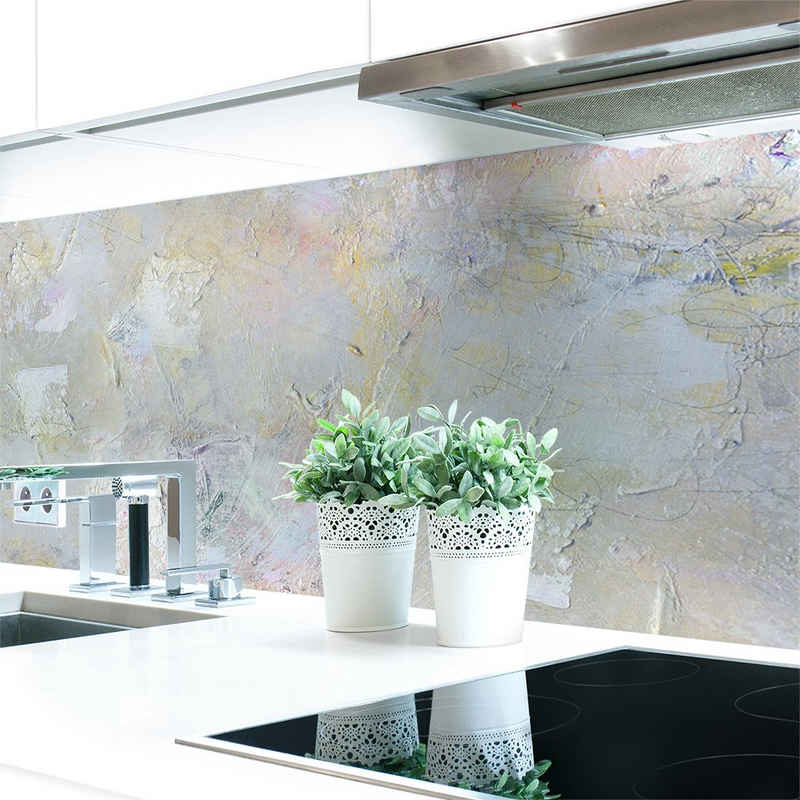 DRUCK-EXPERT Küchenrückwand »Küchenrückwand Malerei Abstrakt Premium Hart-PVC 0,4 mm selbstklebend«
