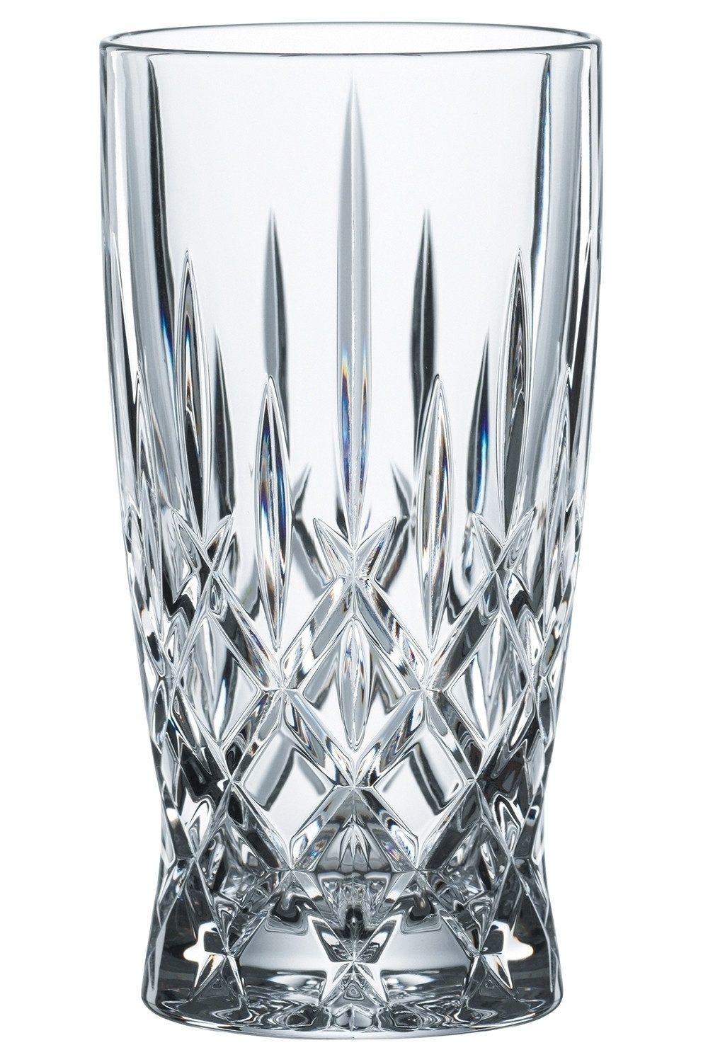 Nachtmann Latte-Macchiato-Glas NOBLESSE, 9-teilig, Transparent, mit Schliff, Kristallglas, mit 4 Gläsern, 4 Trinkhalmen und 1 Reinigungsbürste