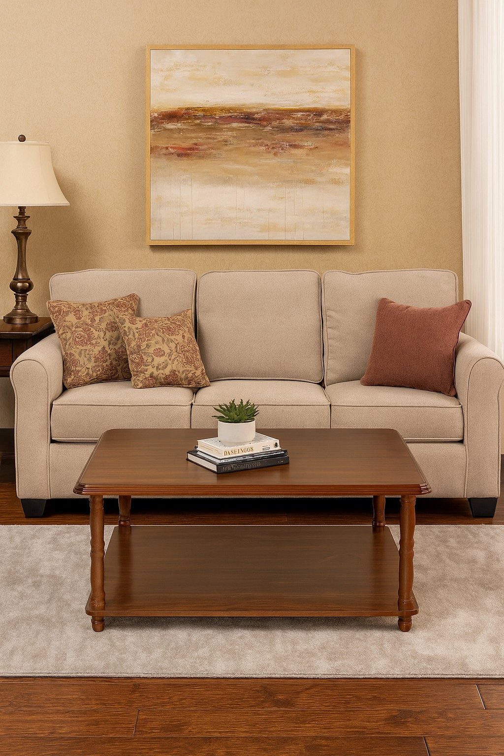 moebel-direkt-online Couchtisch Martha, gedrechselte Holzbeine