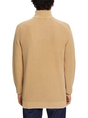 Esprit Troyer Pullover mit halbem Zipper, 100 % Baumwolle