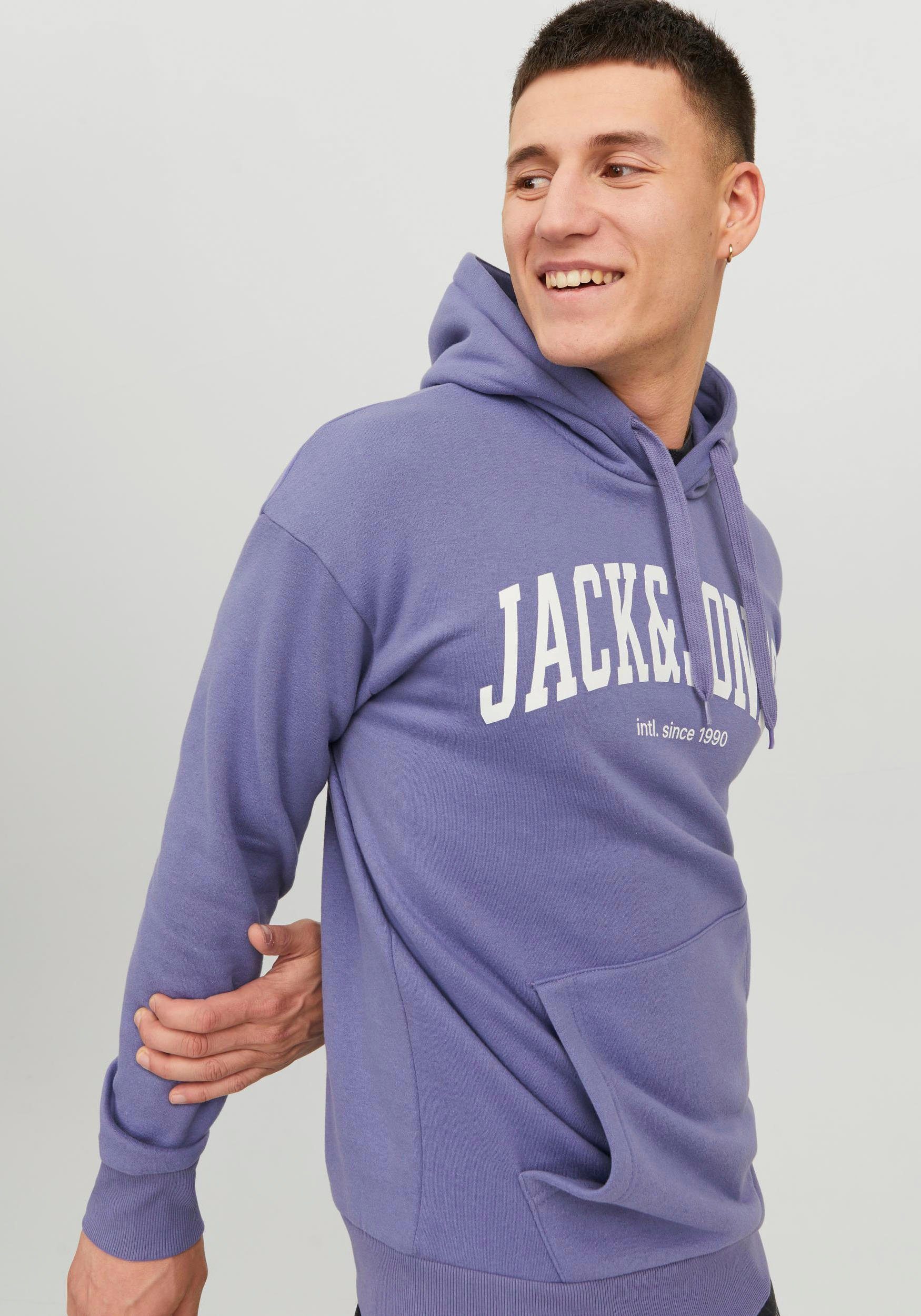 Jack & Jones Kapuzensweatshirt NOOS Twilight HOOD Purple SWEAT JJEJOSH