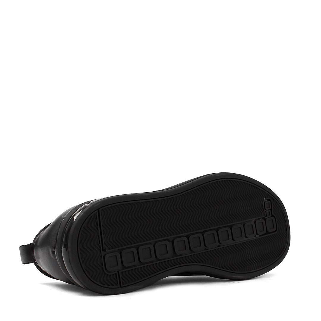 Celal Gültekin Plateausohle Leder Herren Schuhe Elastikschnürung Schwarz Low-Top Sneaker Echtleder, Polyurethan-Sohle, Schwarz, 41 – Bild 5 von 5
