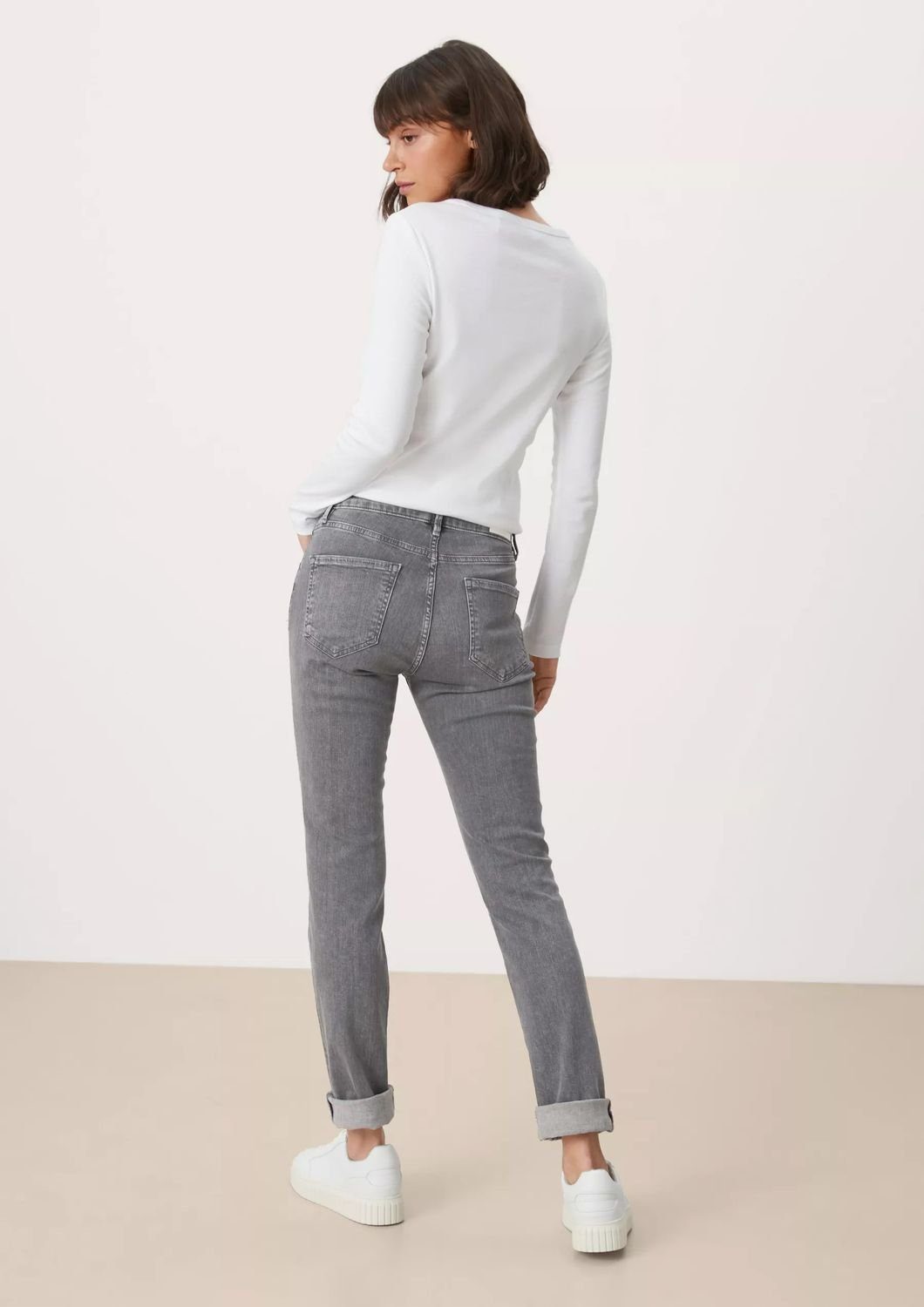 rise, Leg grey-Stretch Slim Leg, Mid s.Oliver Slim BETSY Slim-fit-Jeans