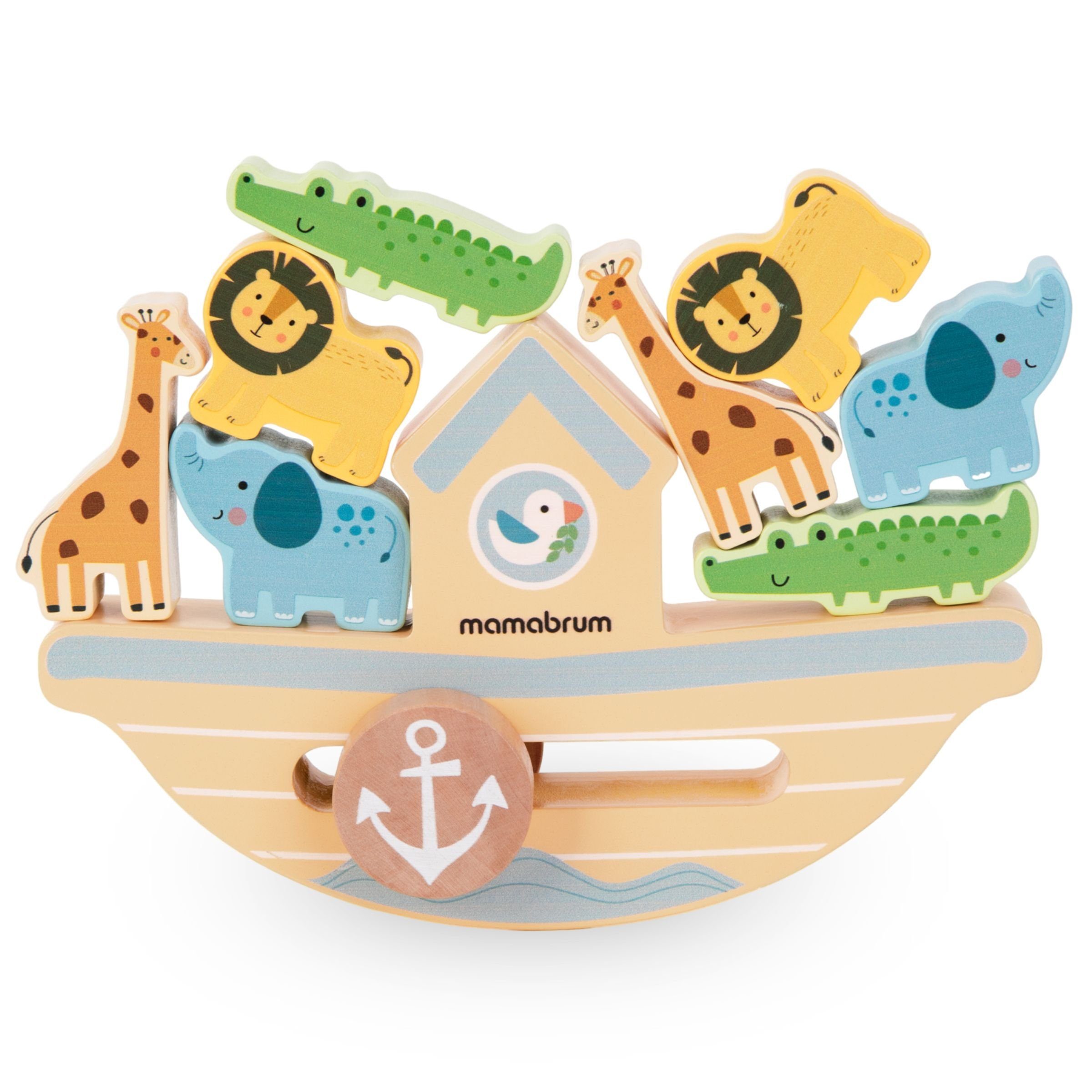 Mamabrum Puzzle-Sortierschale Balancierboot aus - Holz Arkadespiel