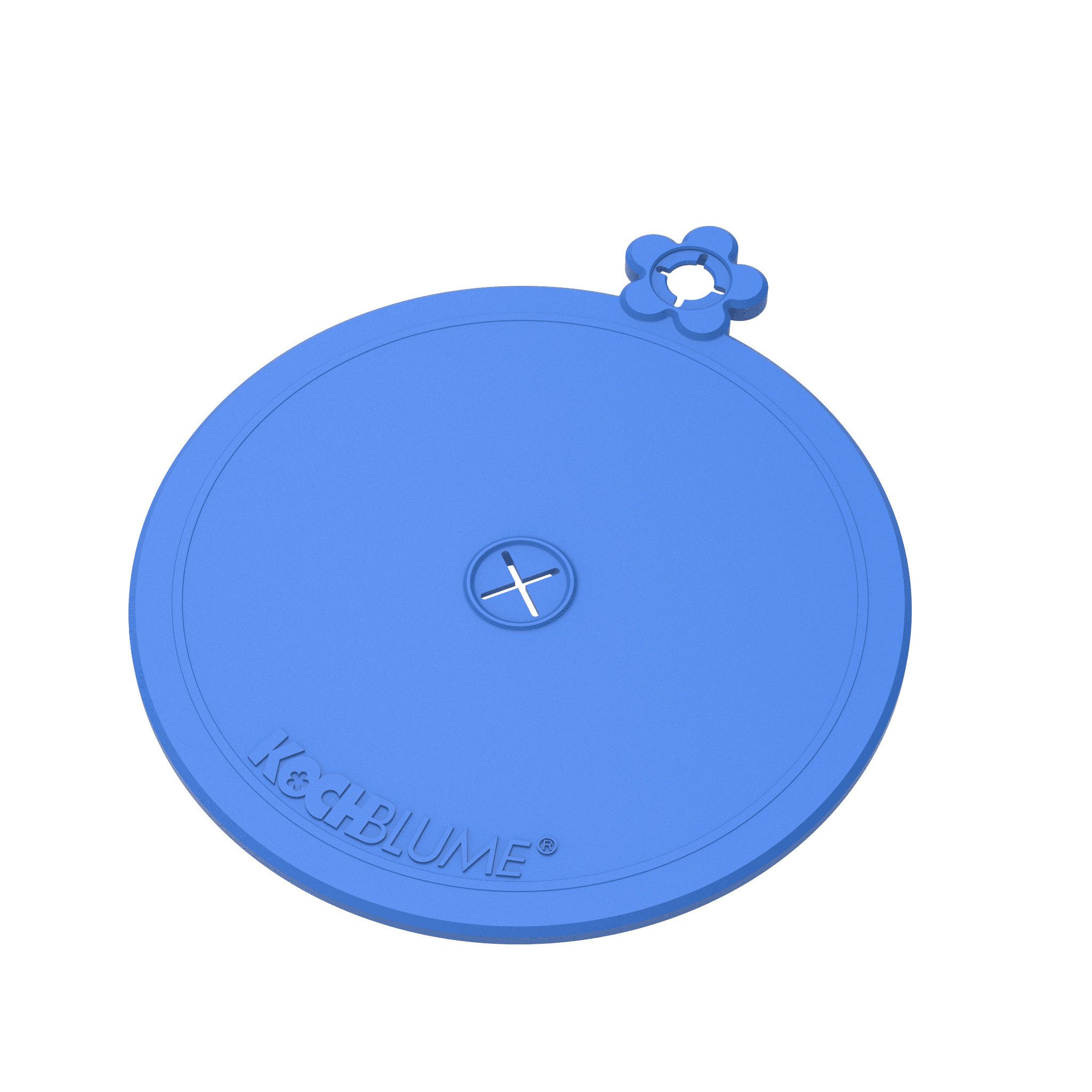 Kochblume Glasuntersetzer Kochblume Glasabdeckung mit Trinkhalmfunktion 3-tlg. in blau