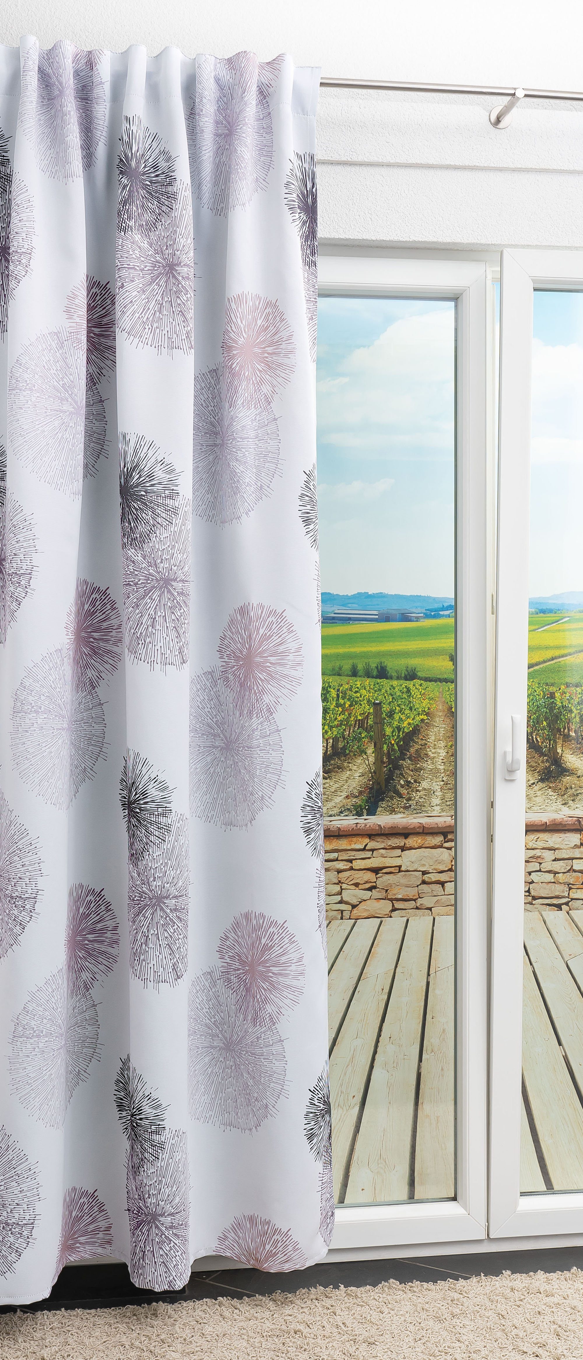 LYSEL® Verdunkelungsvorhang Zugbandschal Chip Verdunklung (1 St), abdunkelnd, HxB 245x140cm