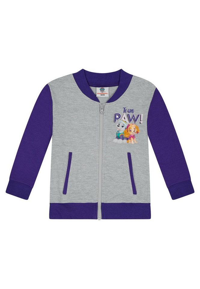 ONOMATO! Collegejacke Paw Patrol Mädchen College-Jacke Übergangsjacke Skye  und Everest