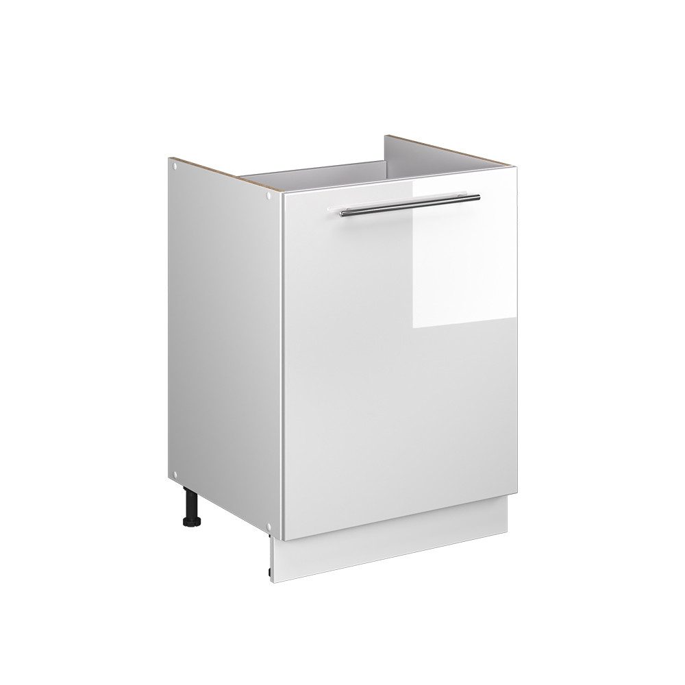 Vicco Unterschrank Fame-Line, Weiß Hochglanz/Weiß, 60 cm